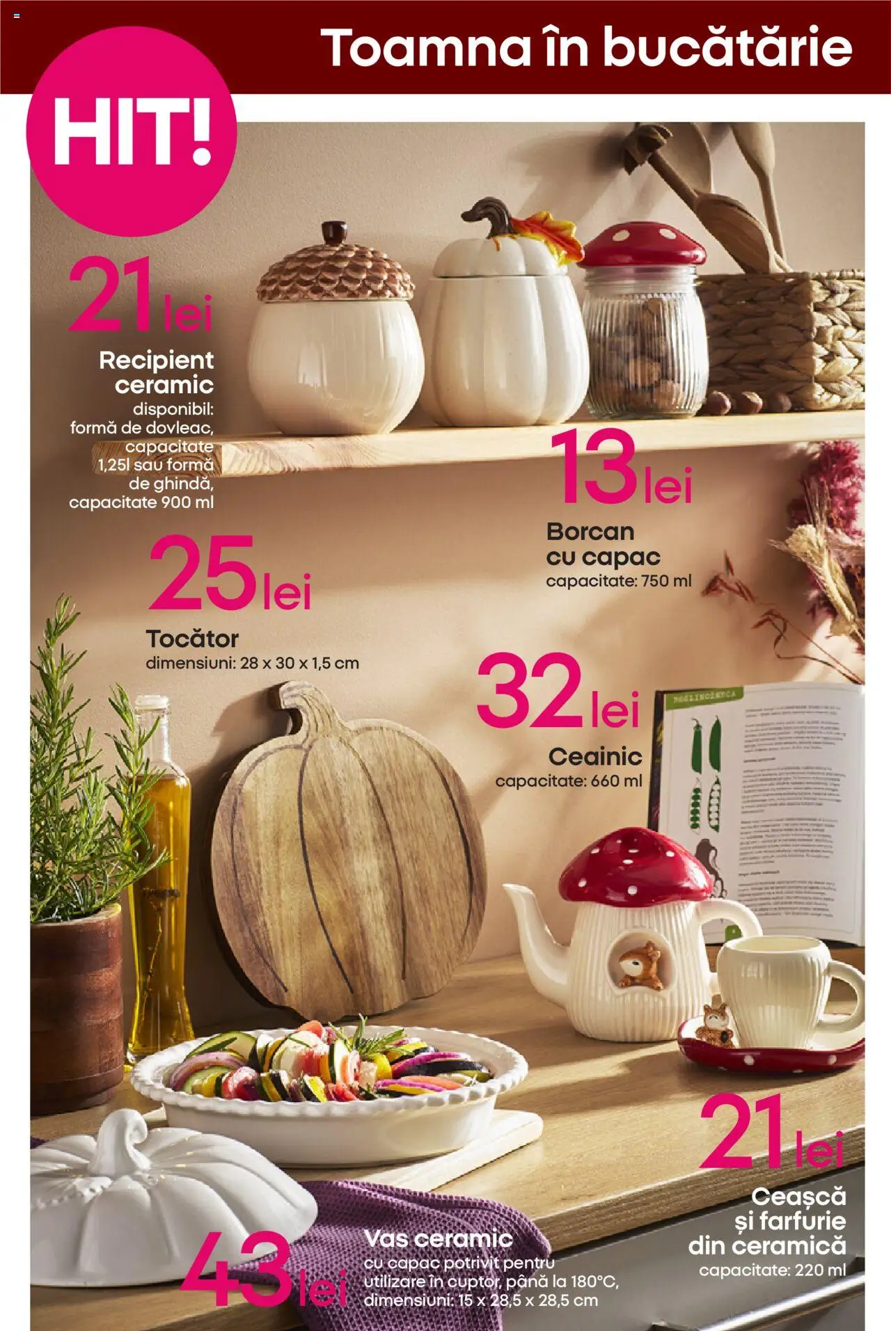 Catalog Pepco – valabil de la 28.08.2025 | Pagină: 8 | Produse: Ceainic, Bucătărie, Borcan, Farfurie