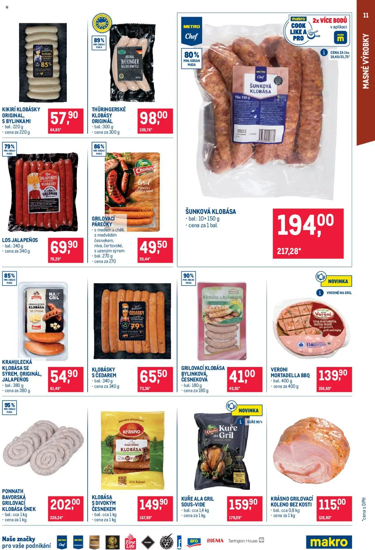Makro leták - Pro milovníky jídla od 21.05.2025 | Strana: 11 | Produkty: Klobása, Jalapeňos, Mortadella, Kuře