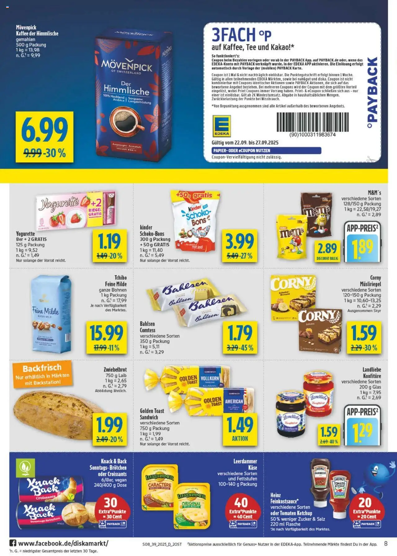 Diska - diska Angebote Sachsen-Thüringen KW39 – gültig ab 22.09.2025 | Seite: 8 | Produkte: Yogurette, Leerdammer, Zucker, Ketchup