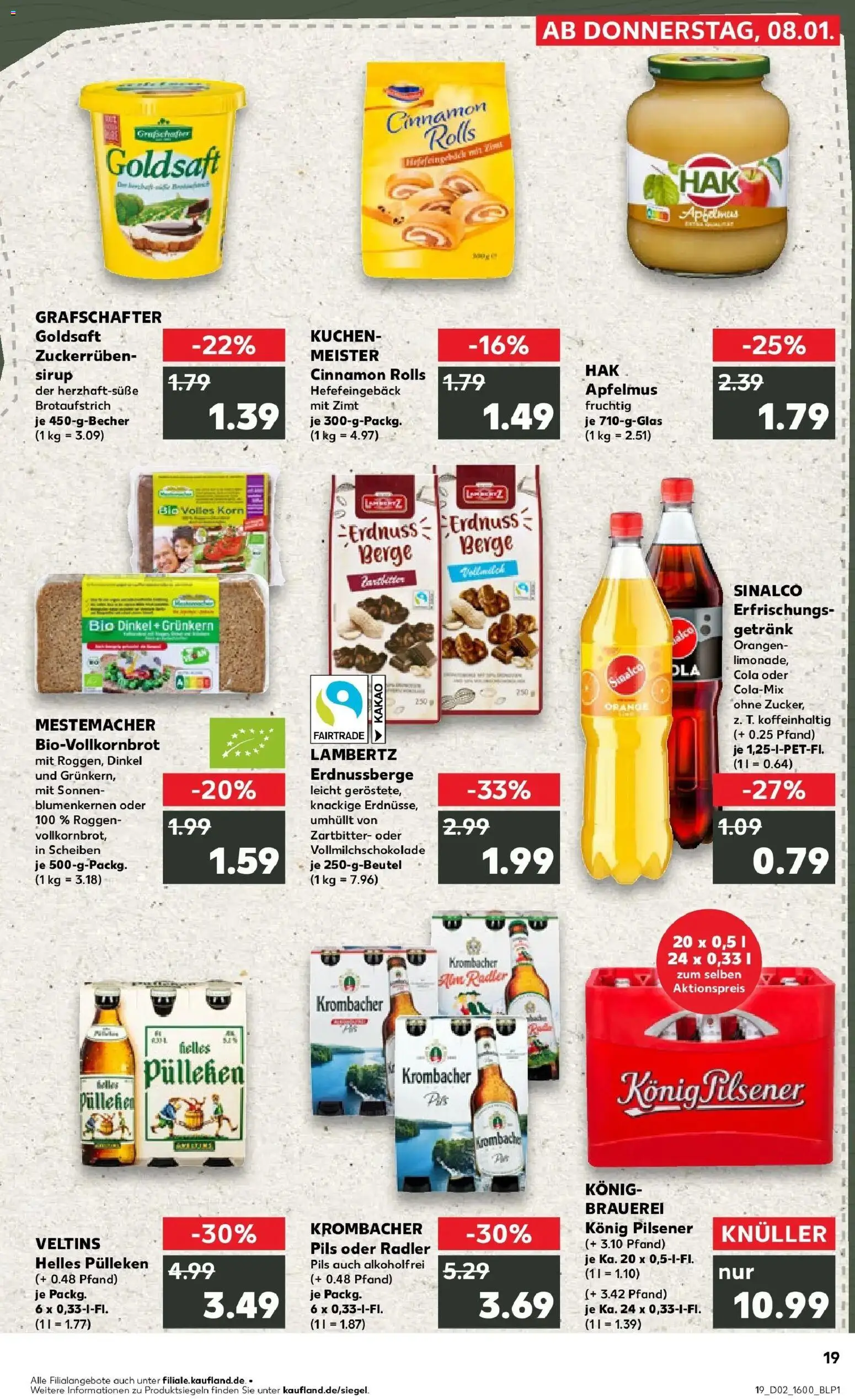 Kaufland prospekt Soest	 – gültig ab 11.01.2026 | Seite: 19 | Produkte: Konig pilsener, Cola, Radler, Kuchen