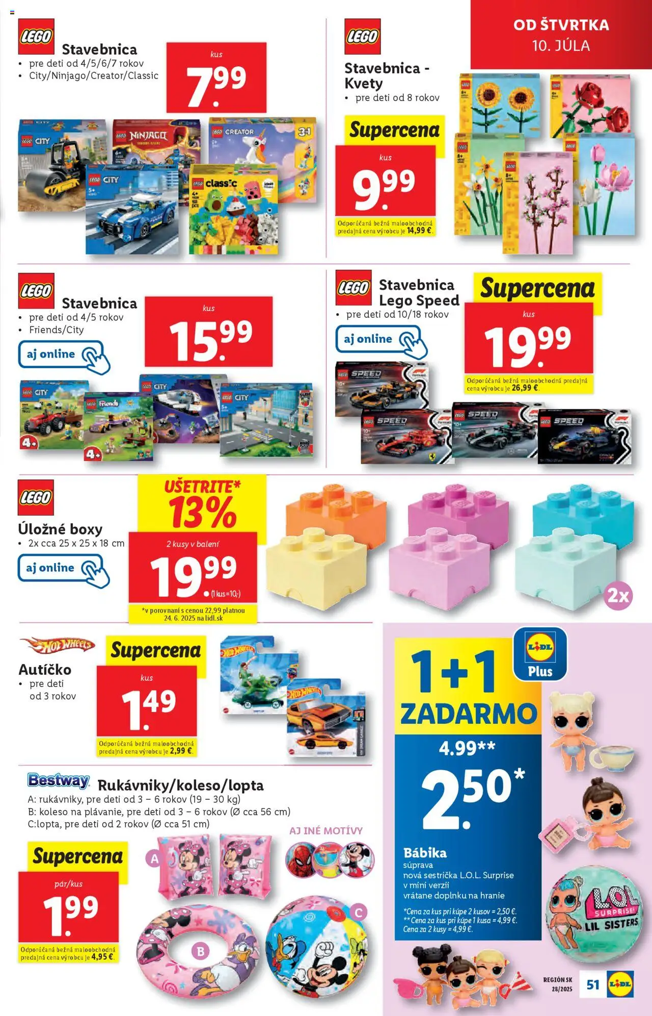 Lidl leták │ platný od 07.07.2025 | Strana: 61 | Produkty: Úložné boxy, LEGO, Kvety, Med