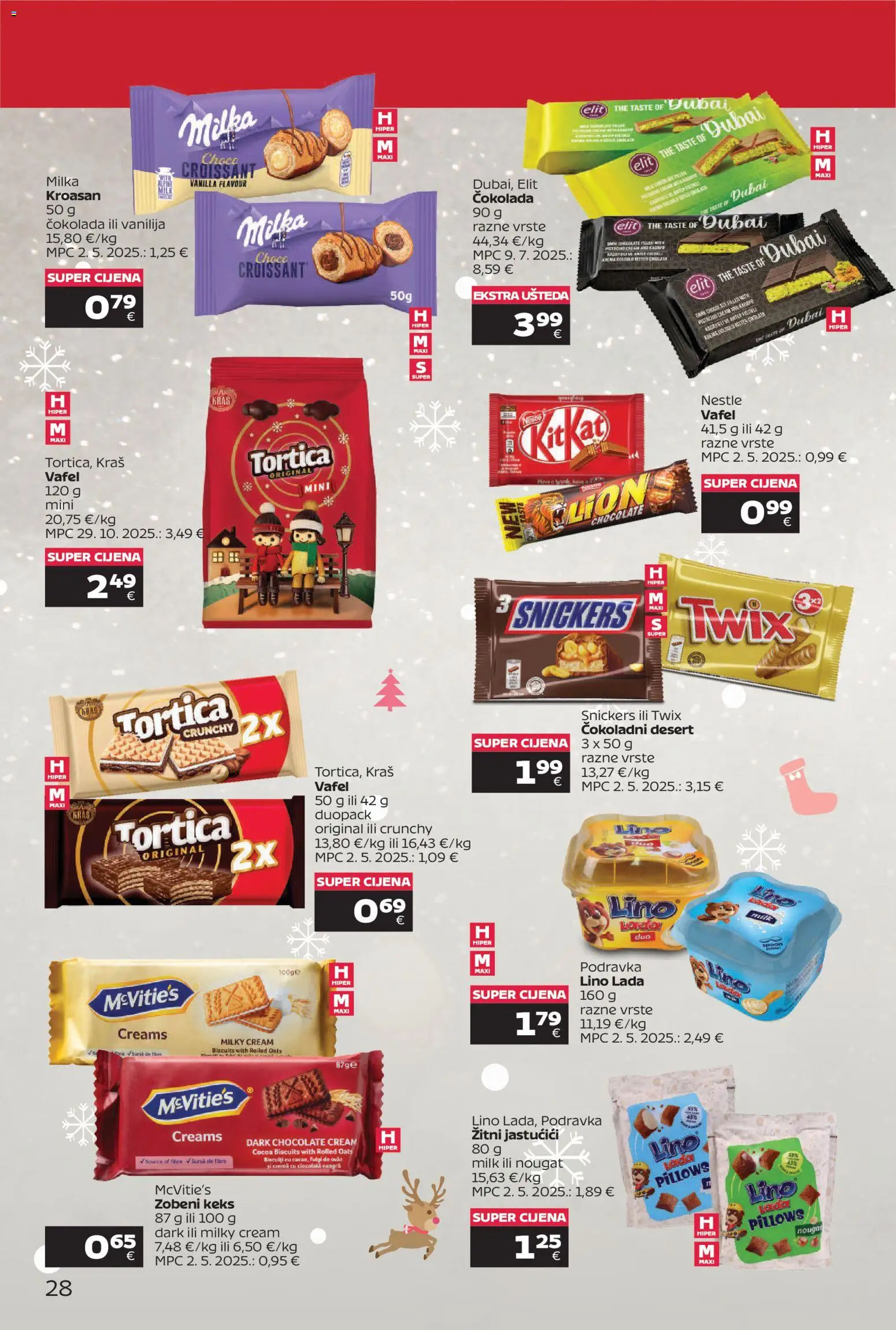 Tommy katalog | vrijedi od 24.11.2025 | Stranica: 28 | Proizvodi: Lino Lada, Čokolada, Milka, Kroasan