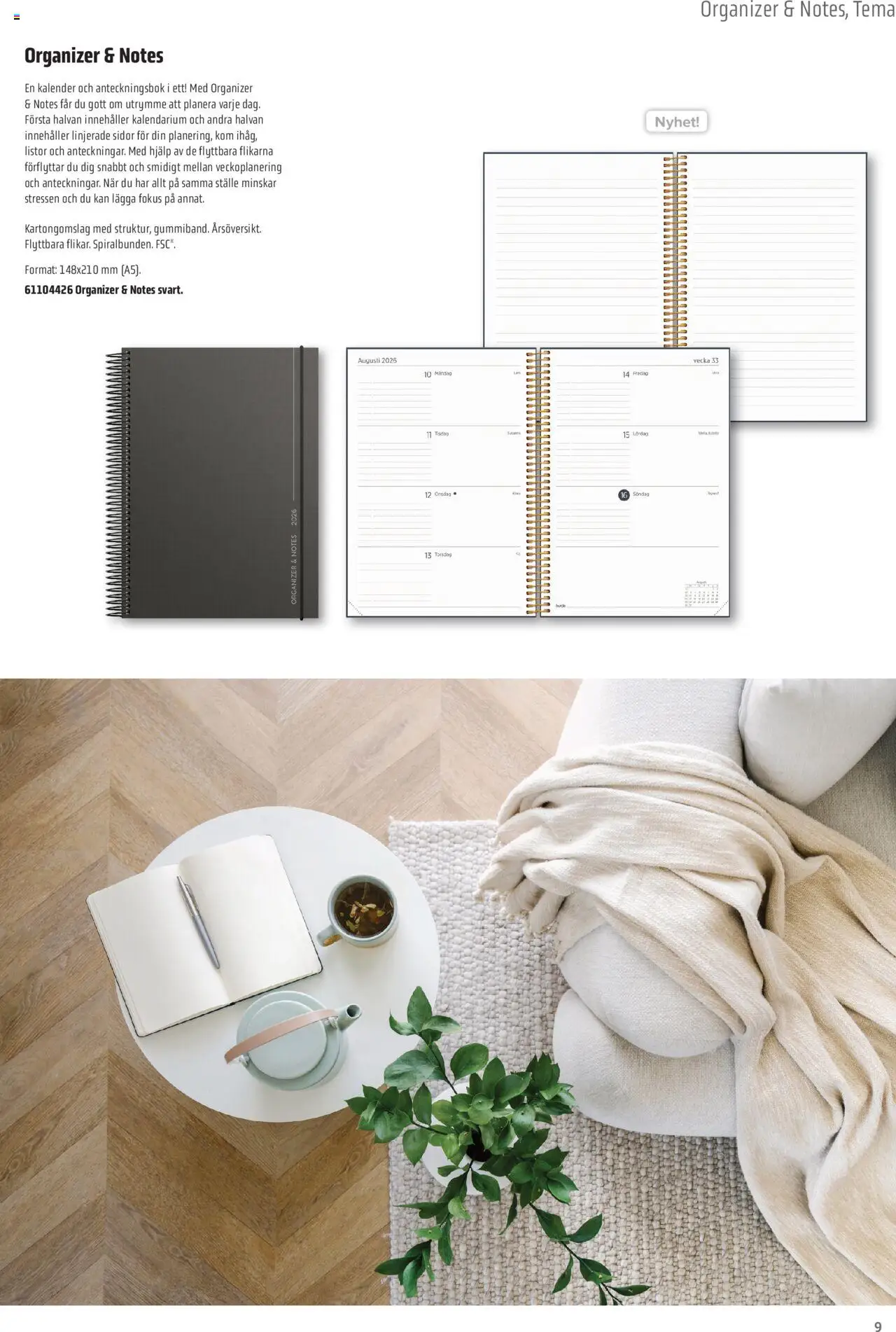 Office Depot reklamblad aktuell från 08.09.2025 | Sida: 9 | Produkter: Anteckningsbok, Kalender