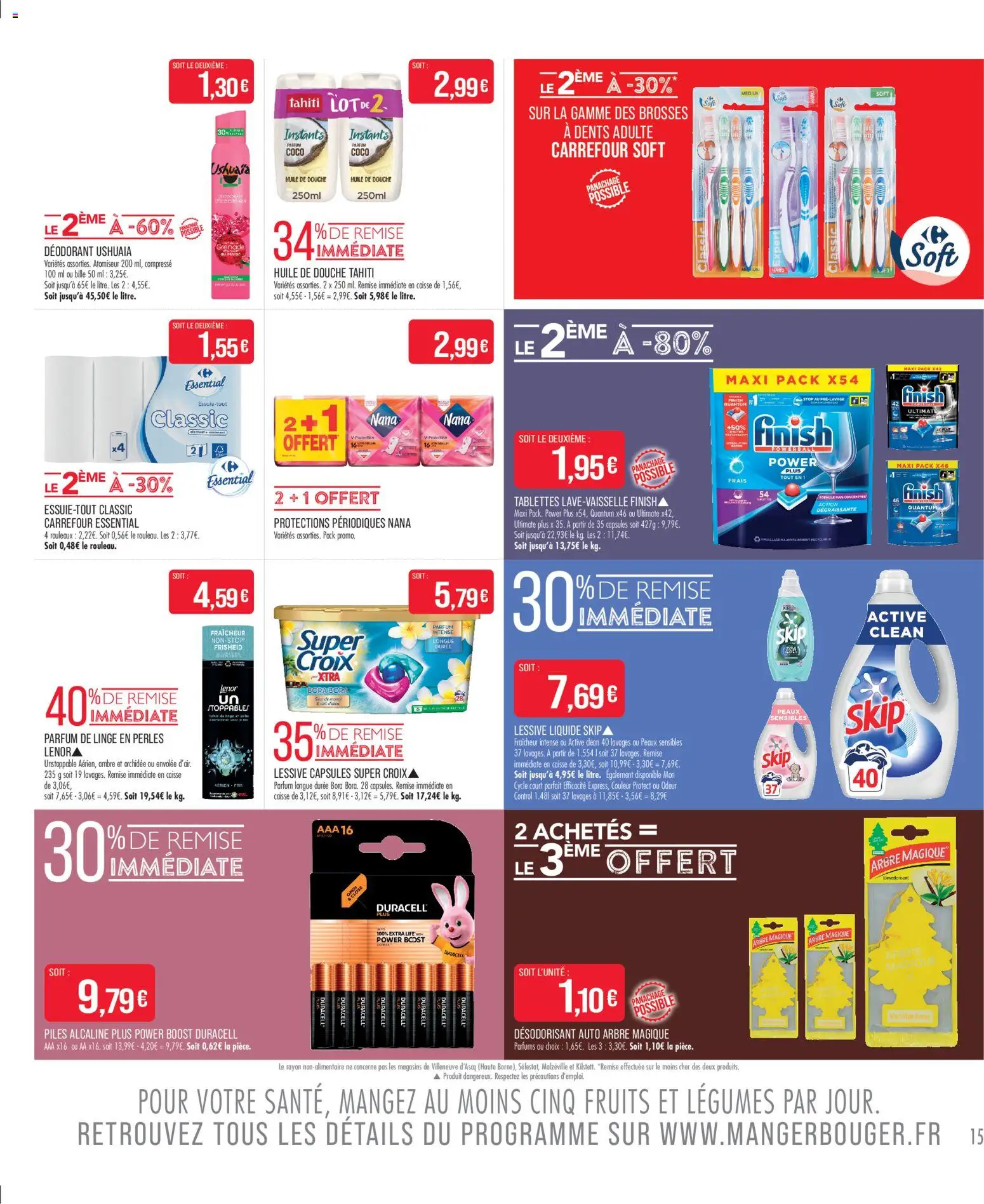 {H1} | Page: 15 | Produits: Désodorisant, Lessive Liquide, Douche, Piles