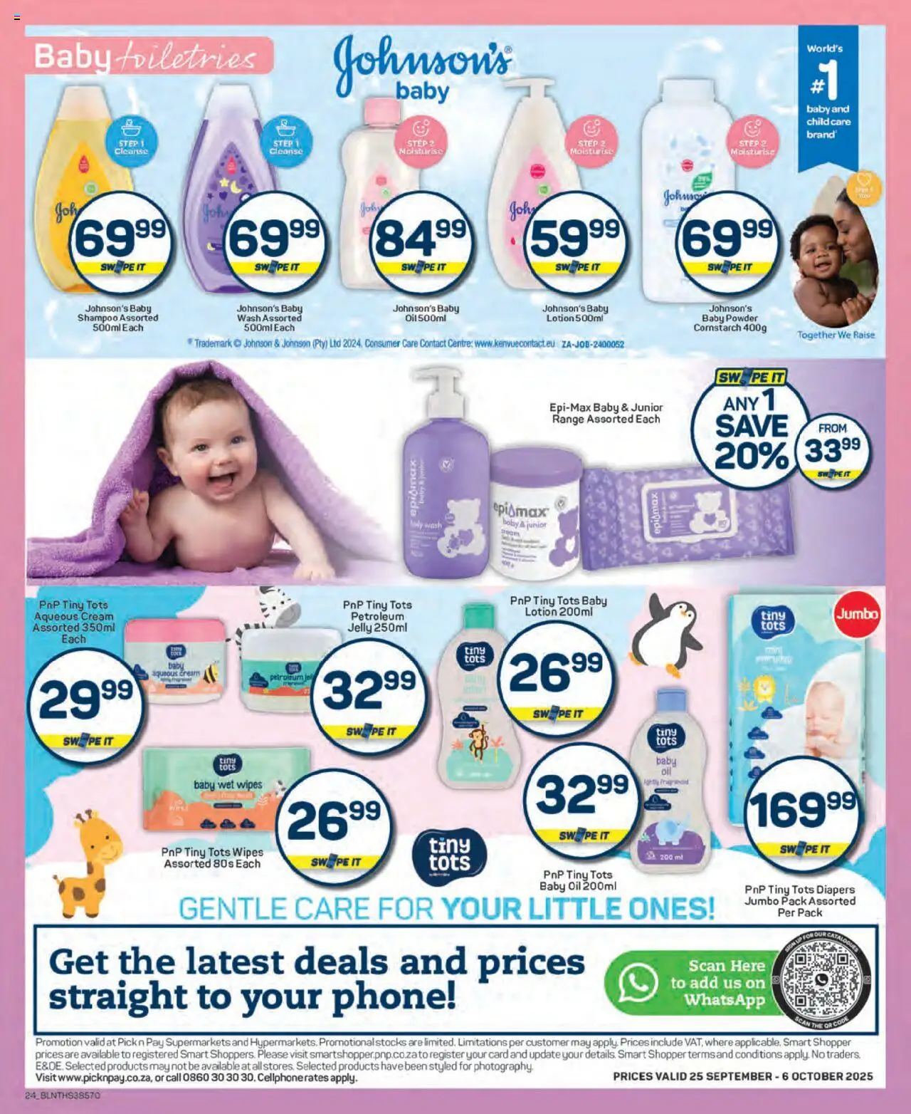 New Pick n Pay catalogue – valid from 25.09.2025 | Page: 24 | Products: Phone, Oil, Shampoo, Cream