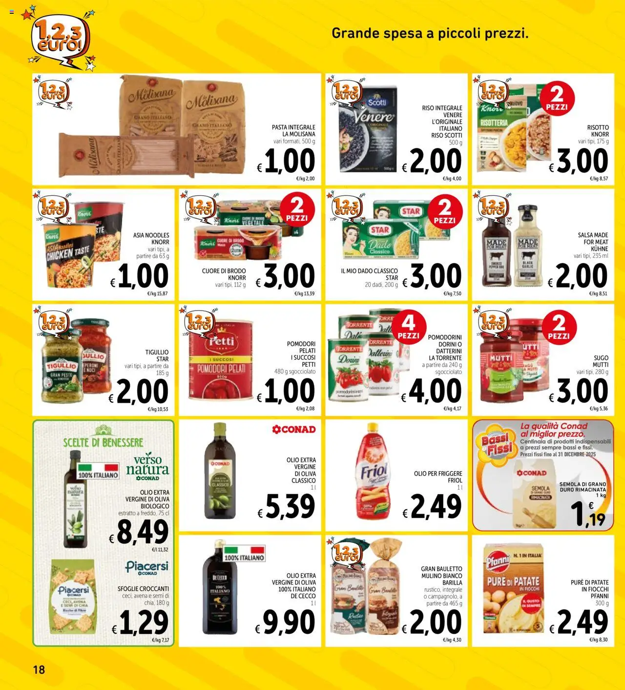 Volantino Spazio Conad del 30.09.2025 | Pagina: 18 | Prodotti: Patate, Olio, Pasta, Sugo