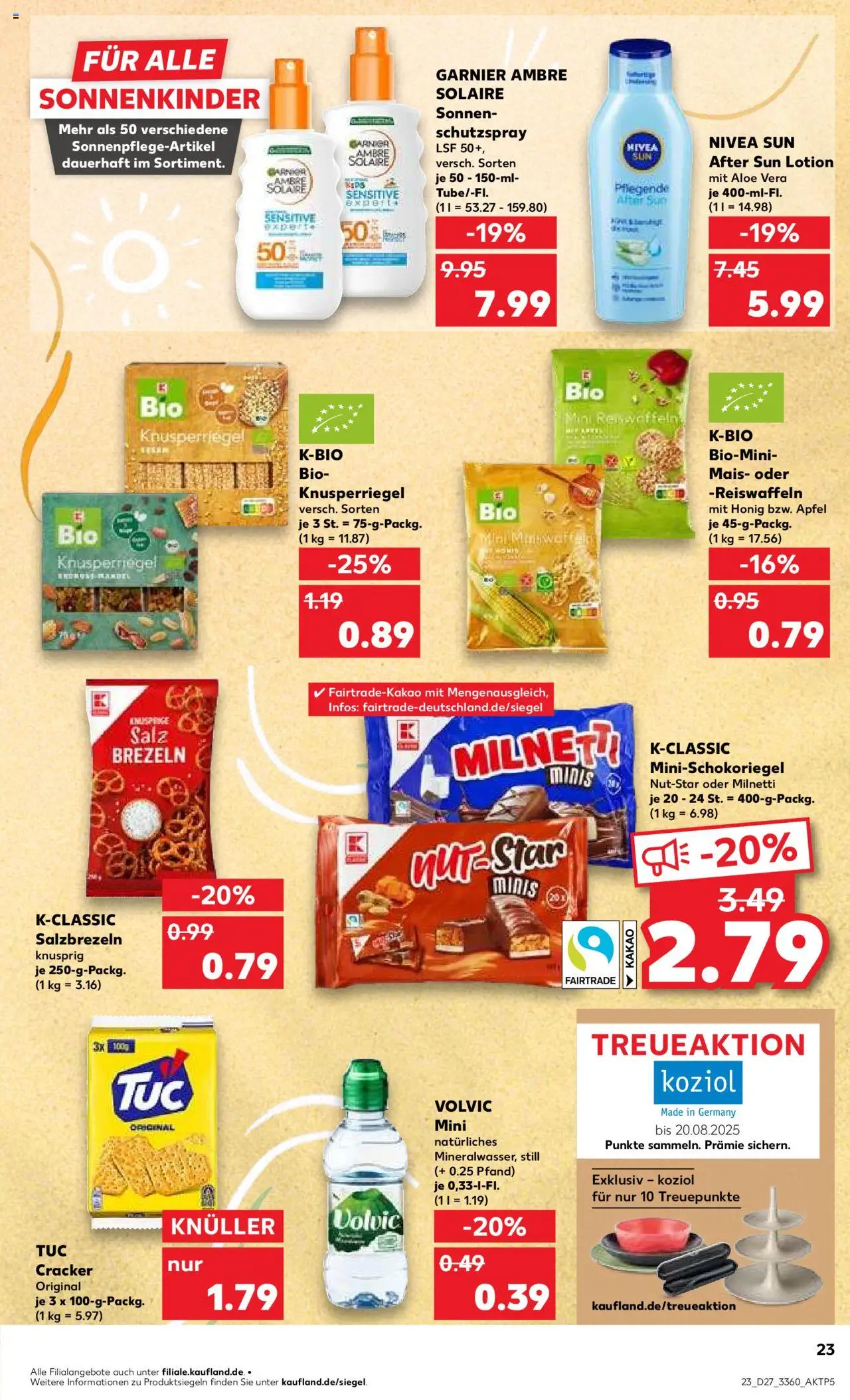 Kaufland Prospekt 	 - gültig ab dem 03.07.2025 | Seite: 23 | Produkte: Äpfel, Salz, After Sun, Volvic