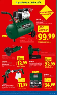 Pré-visualização PARKSIDE Pistola de Limpeza de Ar Comprimido/Jato de Areia, Pistola de Limpeza de Ar Comprimido/Jato de Areia válido de 23.02.2026 | Página: 11 | Produtos: Agua, Areia, Compressor