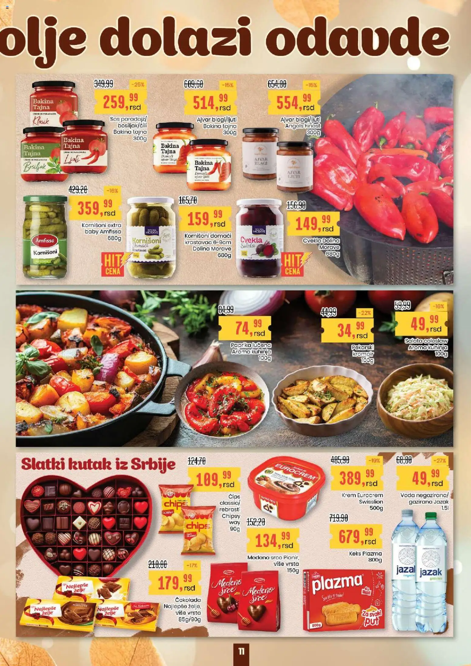 Aroma Market katalog - važi od 13.11.2025 | Strana: 11 | Proizvode: Keks, Plazma, Paprika, Sos