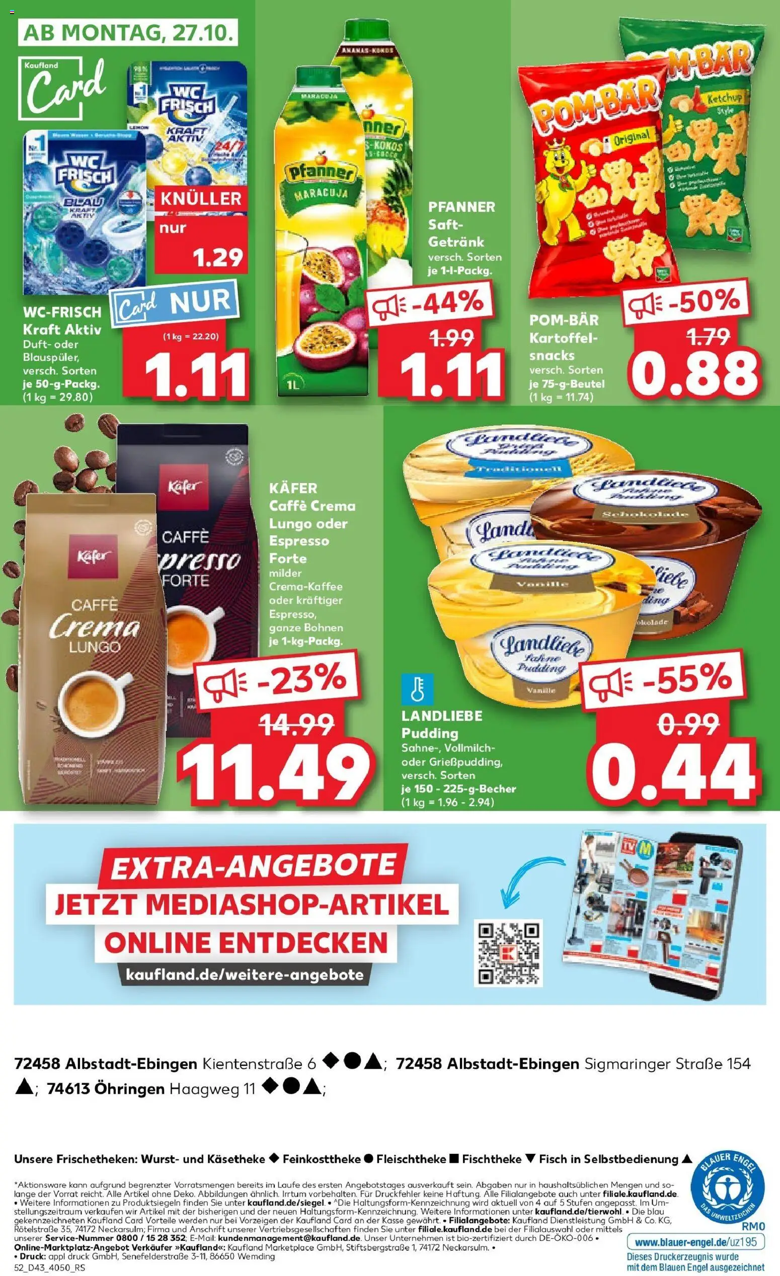 Kaufland prospekt Öhringen	 – gültig ab 23.10.2025 | Seite: 52 | Produkte: Duft, POM-BÄR, Wurst, Saft