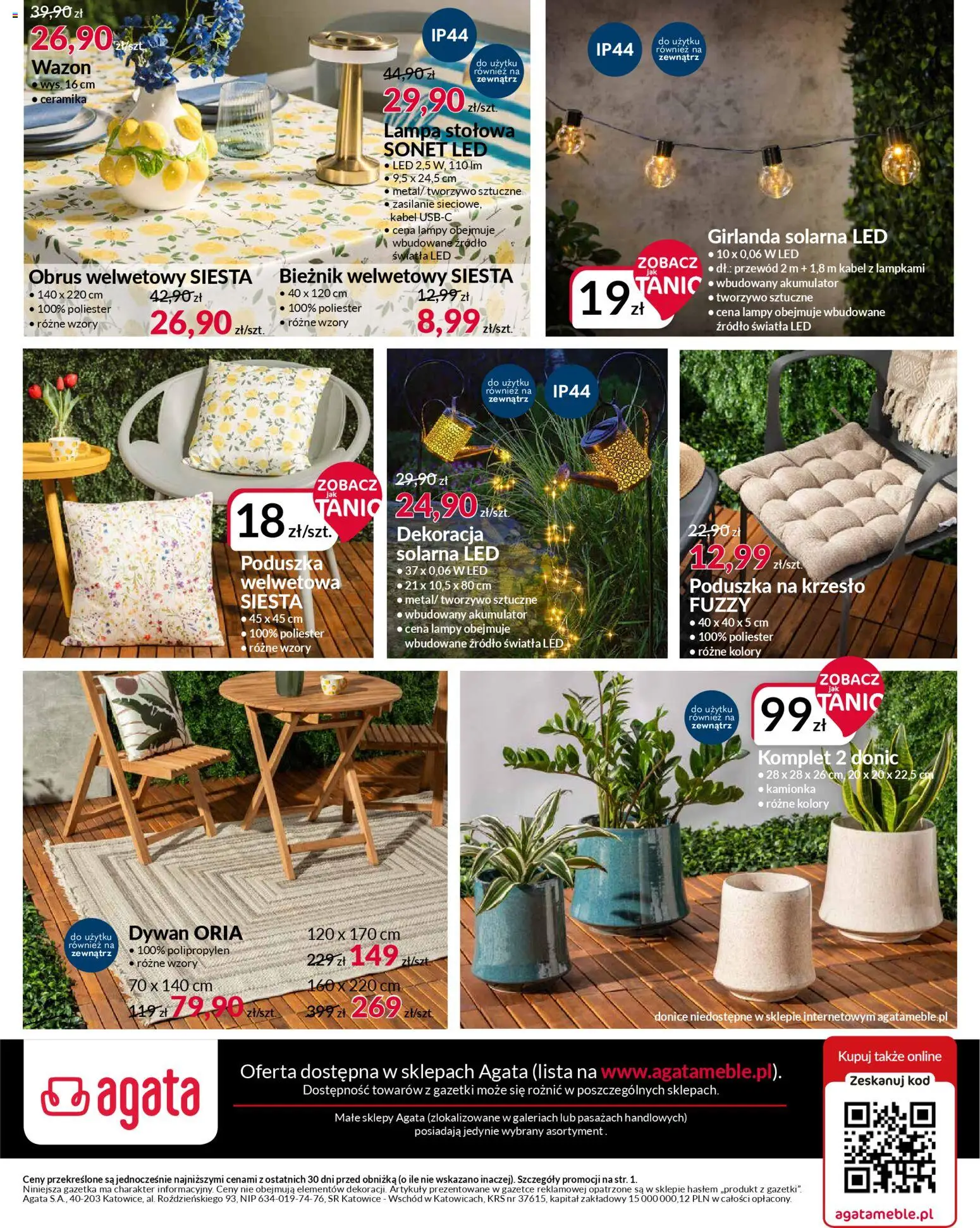 Salony Agata gazetka od 11.03.2026 | Strona: 12 | Produkty: Kabel, Poduszka, Krzesło, Wazon