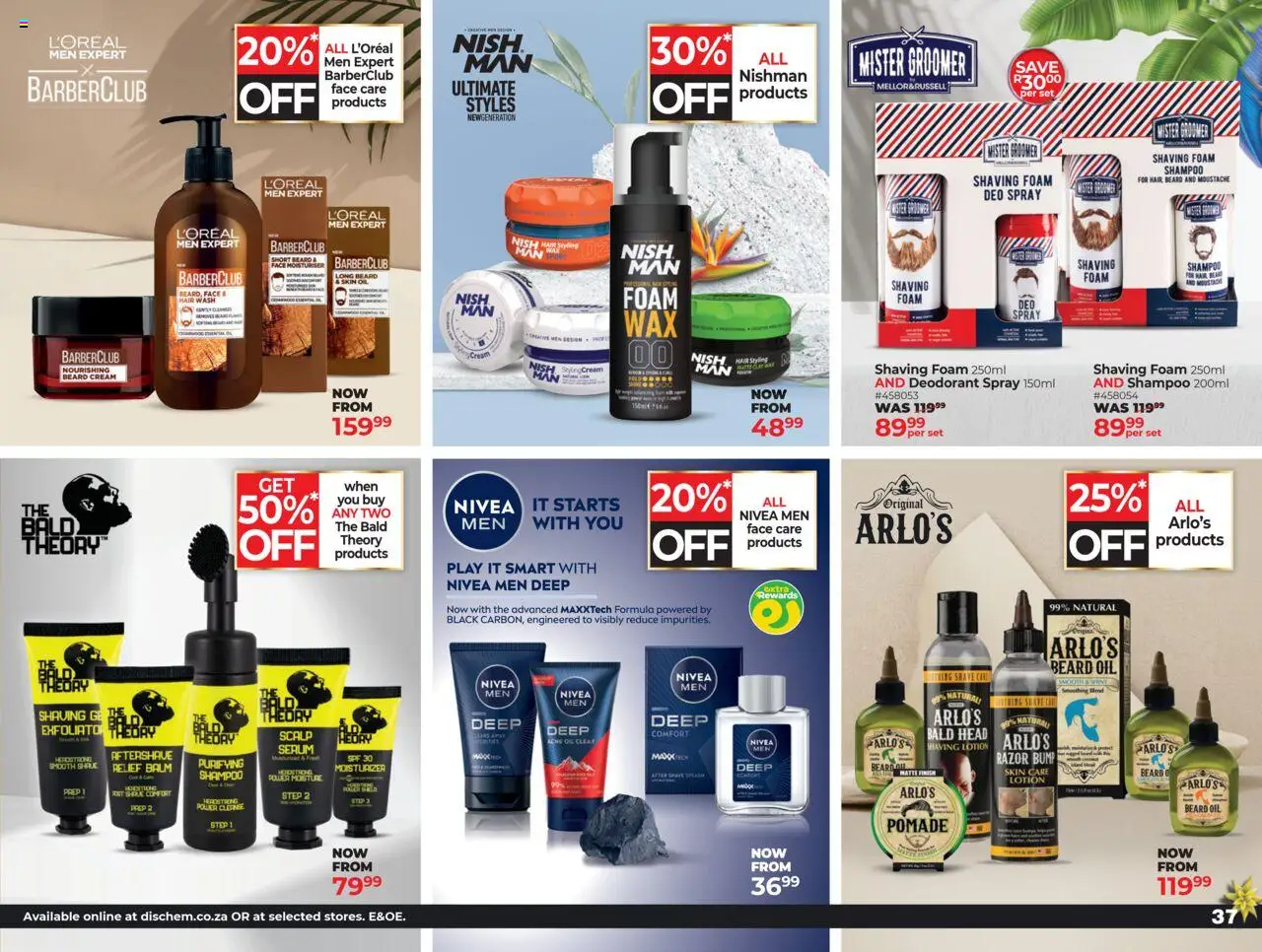 Dis-Chem - Beauty Fair │ valid from 21.08.2025 | Page: 38 | Products: Serum, Moisturizer, Oil, Shaving foam