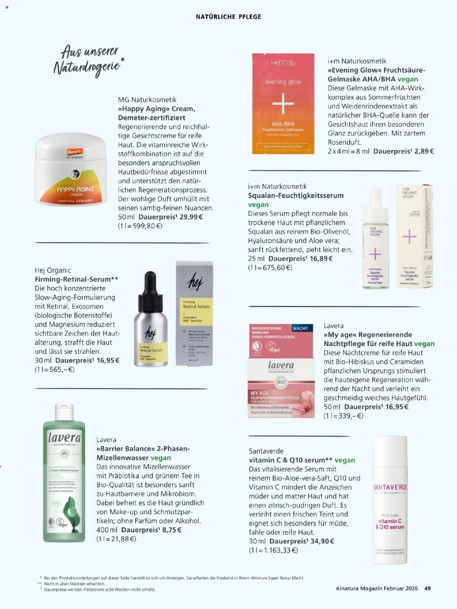 Alnatura Prospekt – gültig ab 01.02.2026 | Seite: 49 | Produkte: Parfüm, Duft, Tee, Nachtcreme