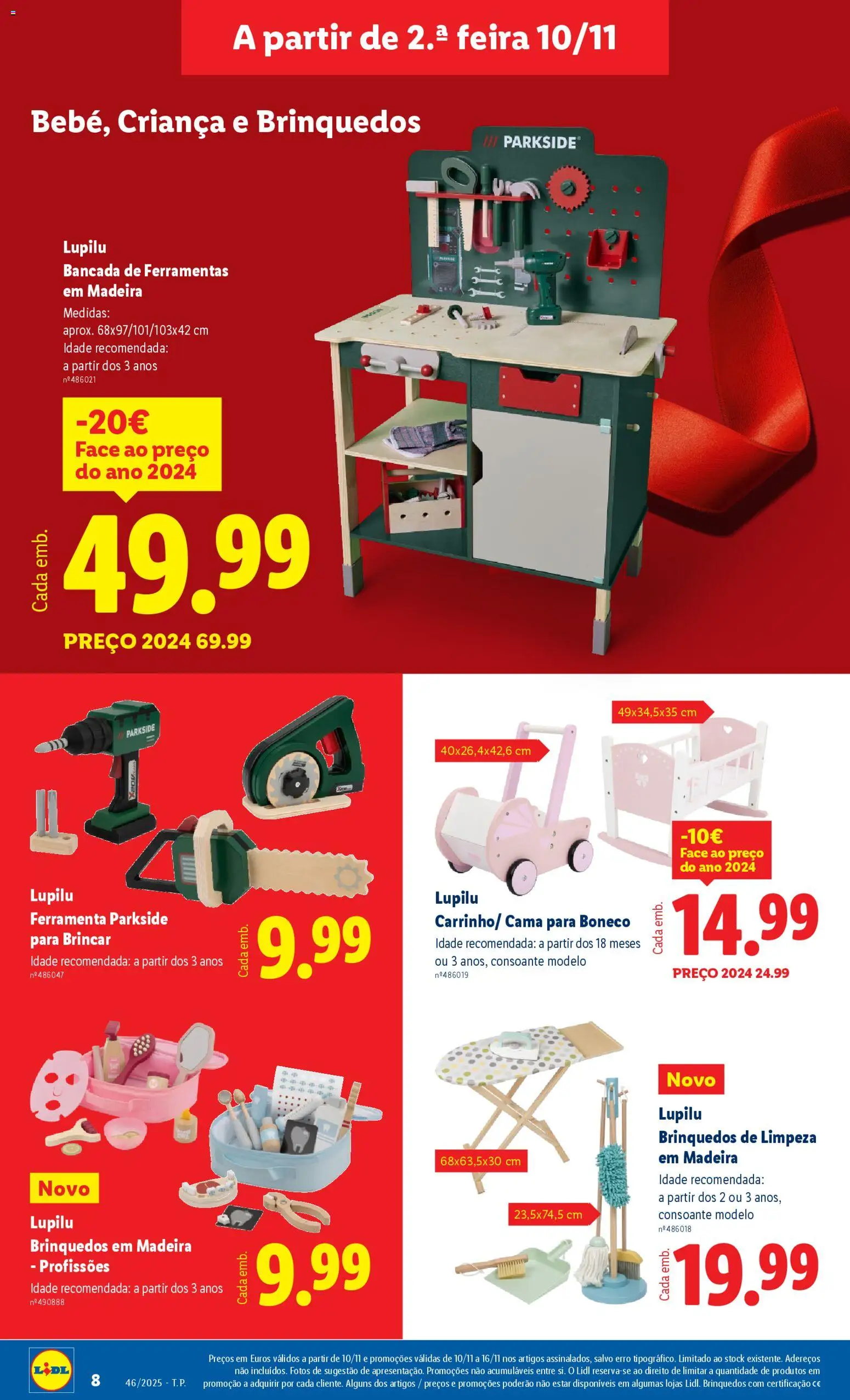 Lidl Black Friday │ válido de 10.11.2025 | Página: 8 | Produtos: Bancada, Ferramentas, Cama