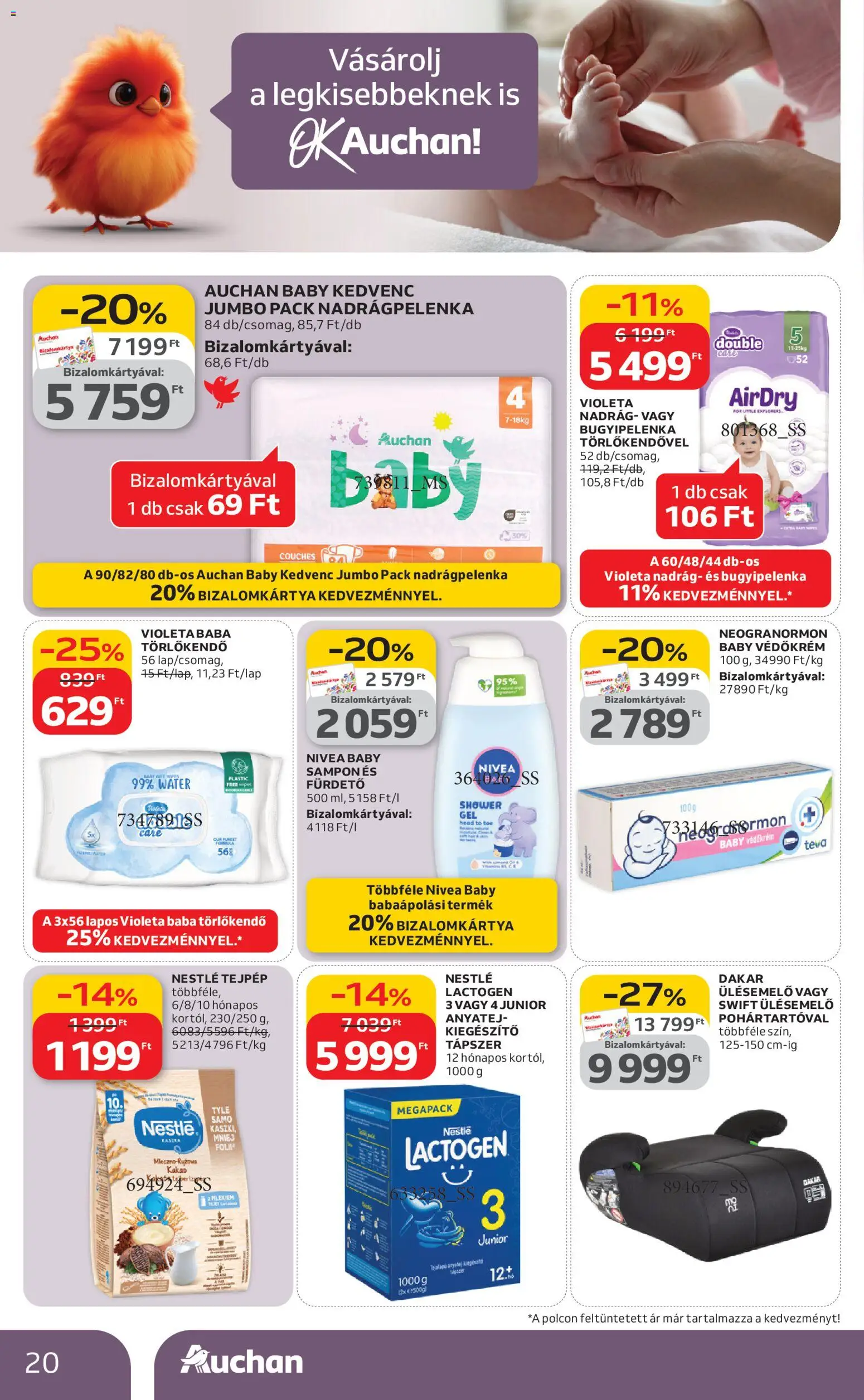 Auchan akciós ujság - amely érvényes a következő dátumtól: 05.02.2026 | Oldal: 20 | Termékek: Törlőkendő, Nadrág