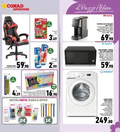 Volantino Conad del 10.09.2025 | Pagina: 29 | Prodotti: Lavatrice, Cappuccio, Piatto, Poltrona