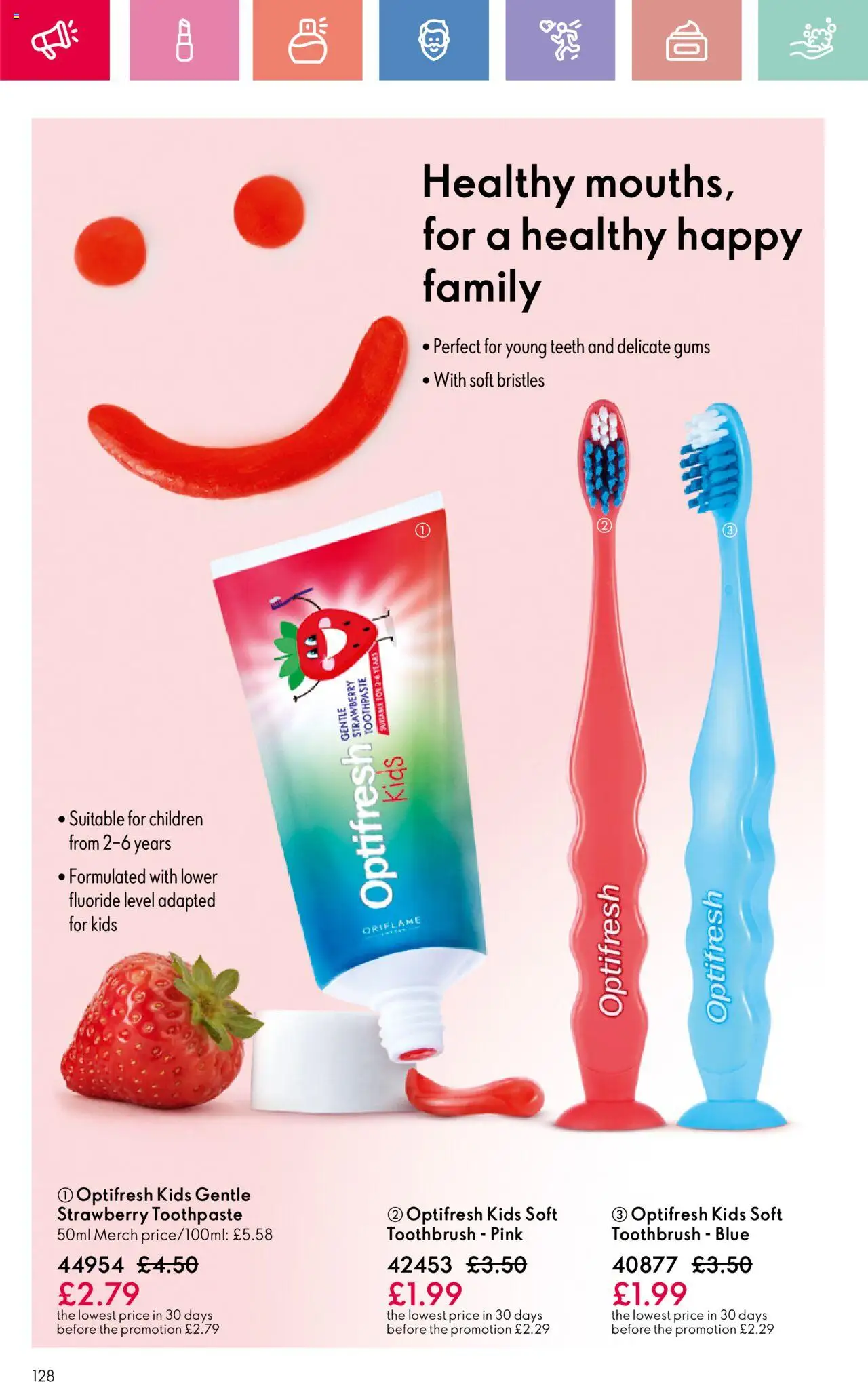  | Page: 128 | Products: Toothpaste, Strawberry