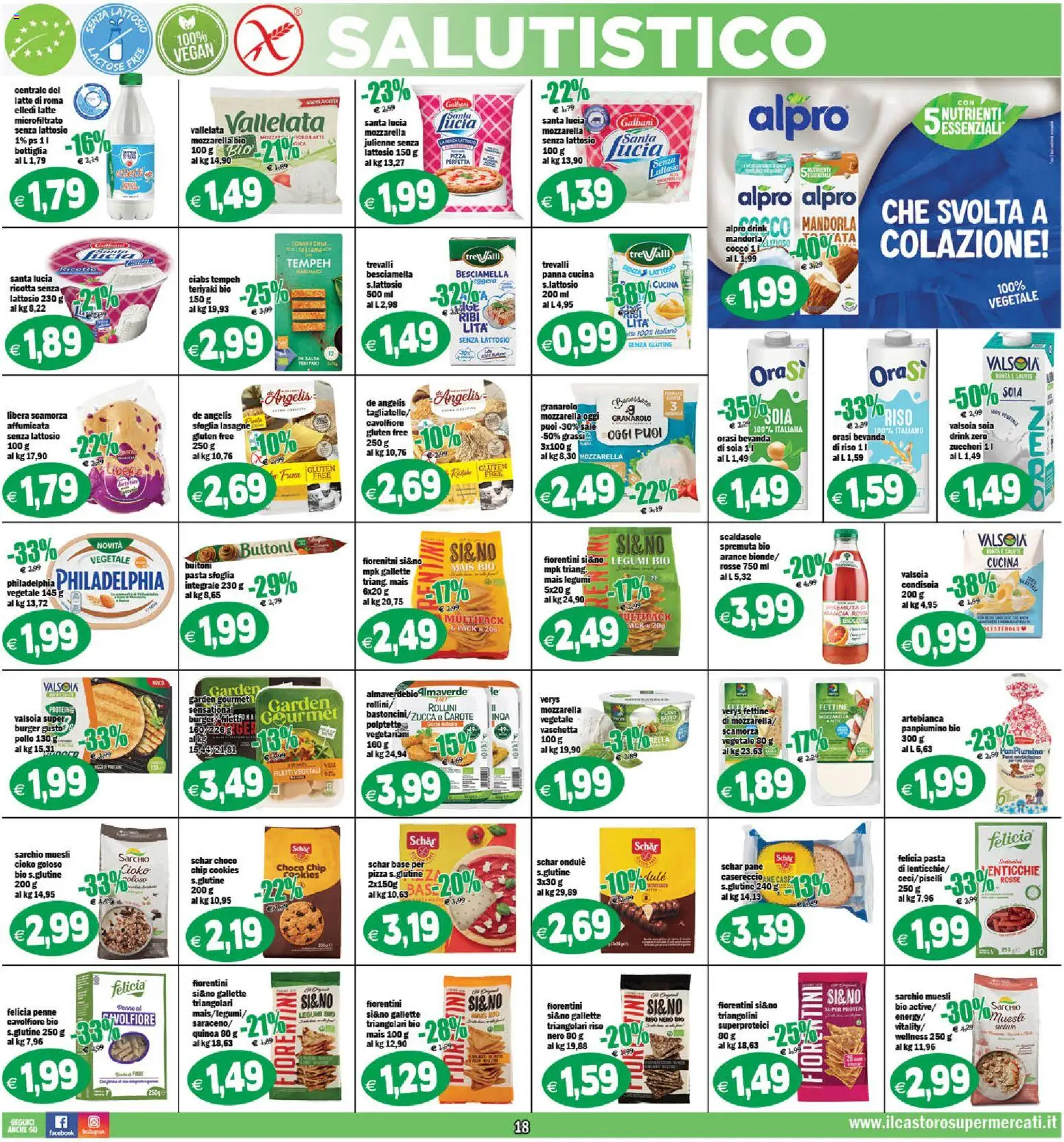 Volantino Il Castoro del 06.12.2025 | Pagina: 18 | Prodotti: Legumi, Panna, Mozzarella, Cocco