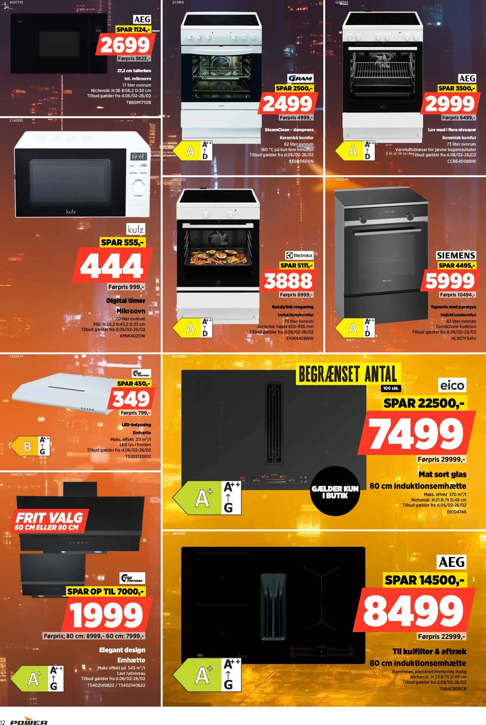 Power tilbudsavis – gyldig fra 13.02.2026 | Side: 12 | Produkter: Komfur