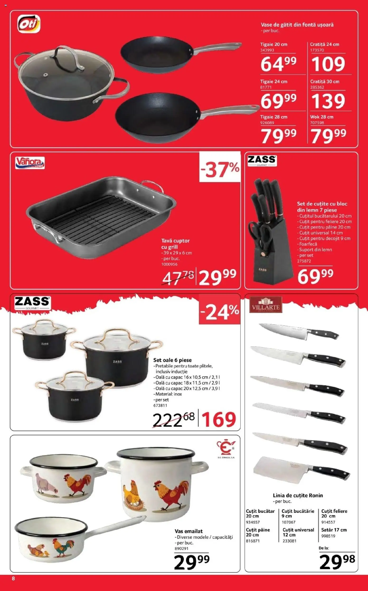 Noul catalog Selgros – valabil de la 17.04.2026 | Pagină: 8 | Produse: Tigaie, Cratiță, Bucătărie, Cuțit
