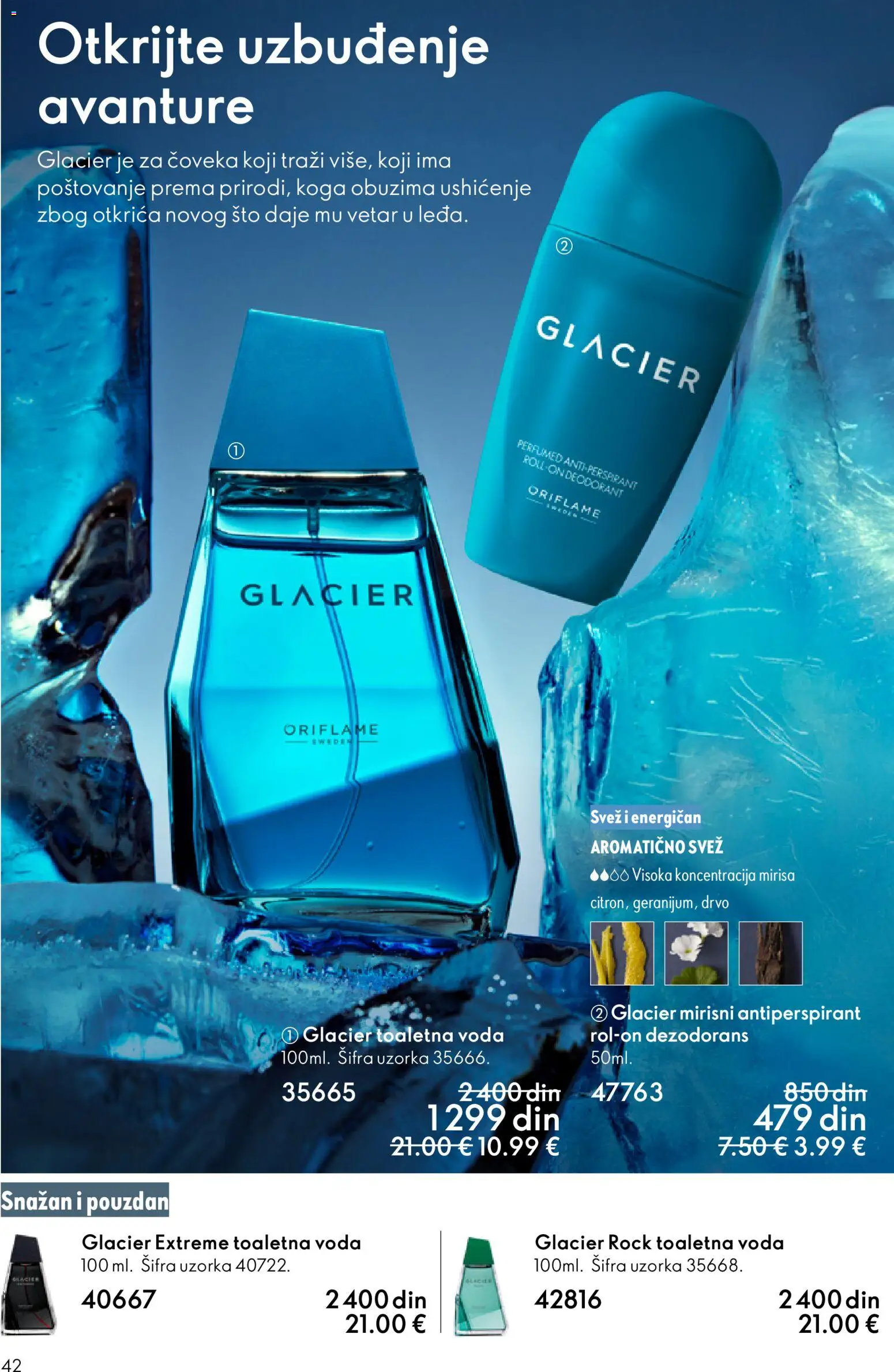 Oriflame katalog - važi od 28.01.2026 | Strana: 42 | Proizvode: Sto, Toaletna voda, Voda, Antiperspirant