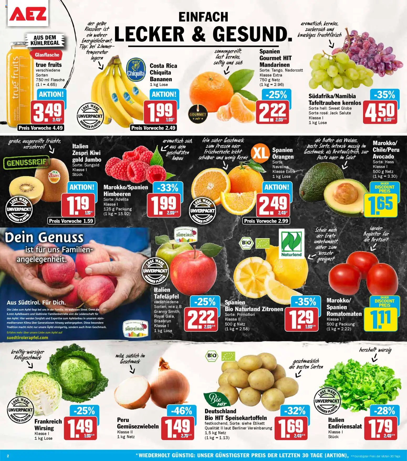 AEZ Prospekt 	 – gültig ab 26.01.2026 | Seite: 2 | Produkte: Berliner, Äpfel, Pasta, Kiwi