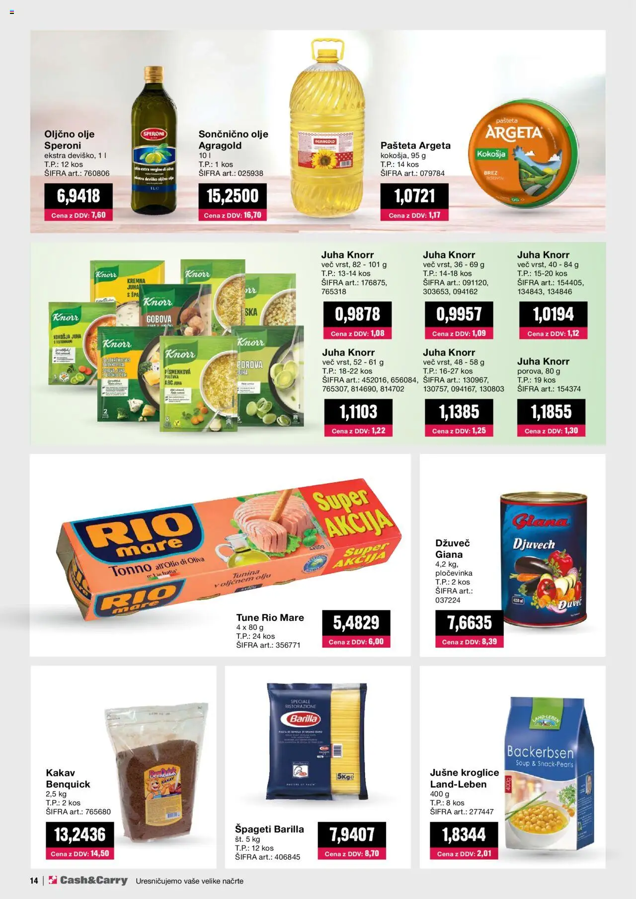 Mercator katalog │ velja od 01.09.2025 | Stran: 14 | Izdelki: Tuna, Pašteta, Kos, Kakav