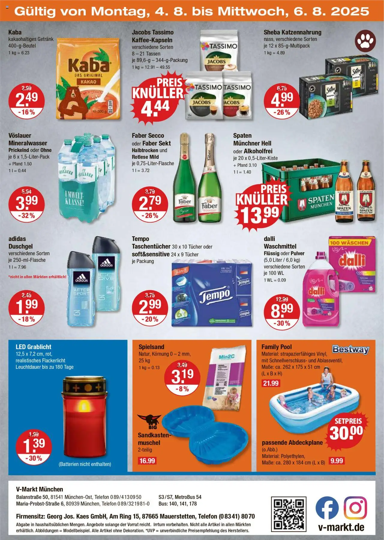 V-Markt - München - gültig ab dem 31.07.2025 | Seite: 20 | Produkte: Sheba, Mineralwasser, Waschmittel, Tempo