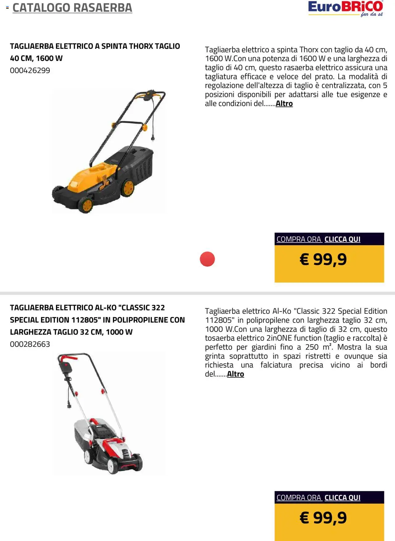 Volantino Eurobrico del 23.07.2025 | Pagina: 43 | Prodotti: Rasaerba