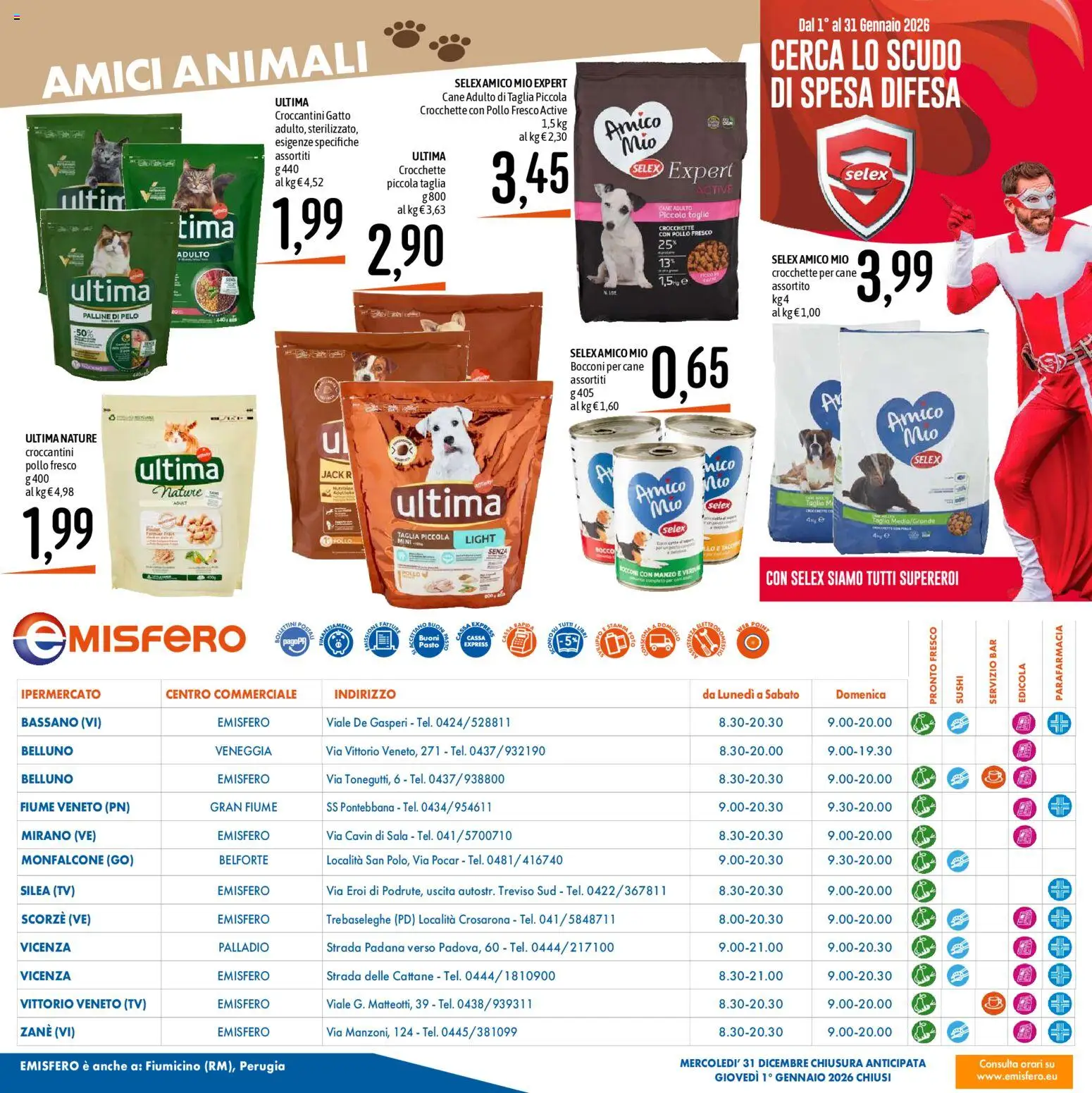 Volantino Emisfero del 28.12.2025 | Pagina: 32 | Prodotti: Pollo, Crocchette, TV, Sushi