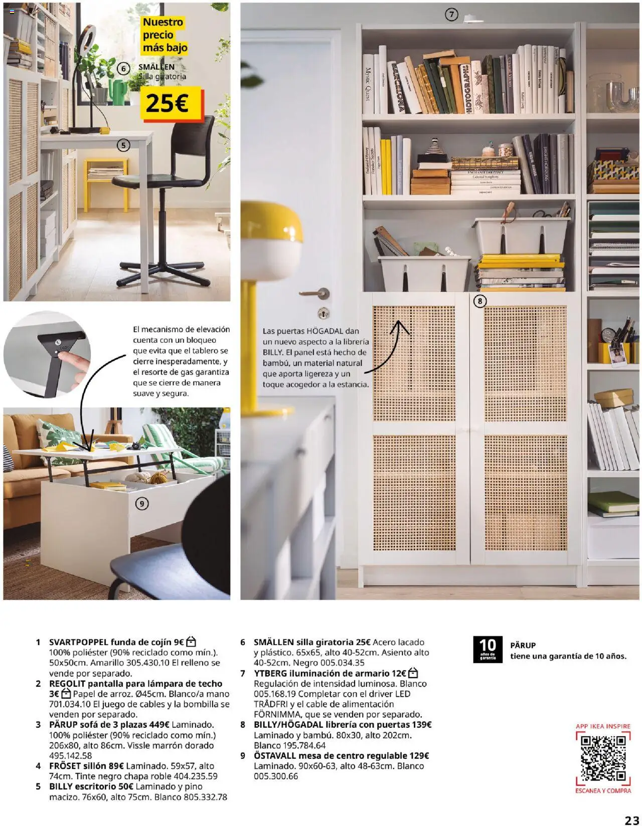 Catálogo IKEA Salones │ válido desde el 17.02.2025 | Página: 23 | Productos: Funda, Bombilla, Cojín, Mesa