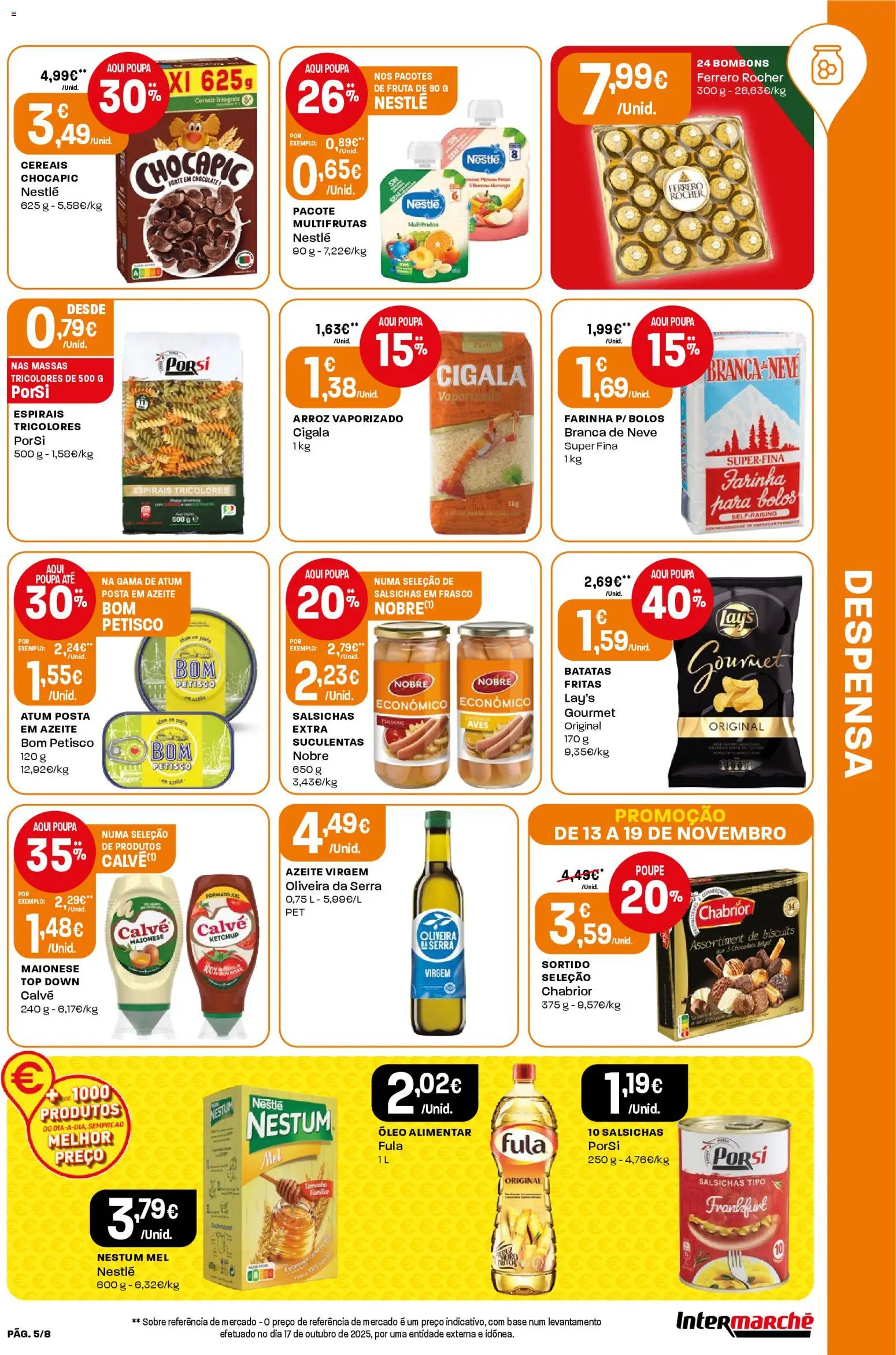 Intermarché Folheto Mini │ válido de 13.11.2025 | Página: 5 | Produtos: Porta, Ferrero rocher, Óleo, Mel