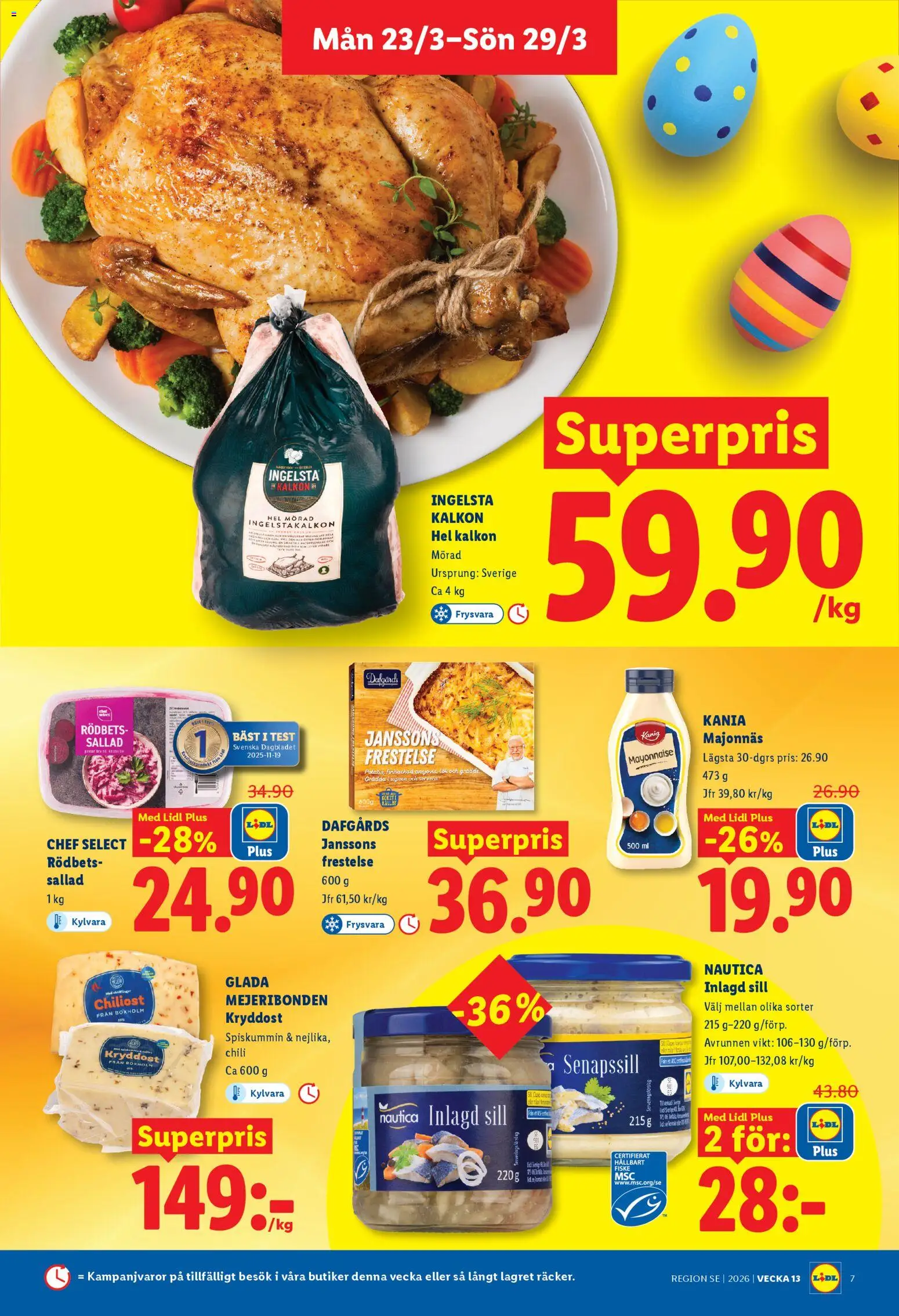 Lidl reklamblad aktuell från 23.03.2026 | Sida: 7 | Produkter: Chili, Kalkon, Sallad, Ugnen