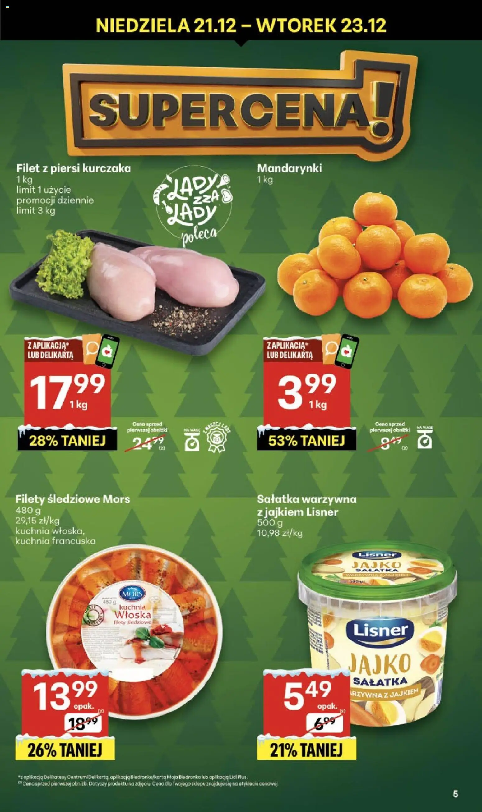 Delikatesy Centrum Gazetka - Sklepy Własne od 18.12.2025 | Strona: 4 | Produkty: Piersi, Delikatesy, Filet z piersi kurczaka, Sałatka