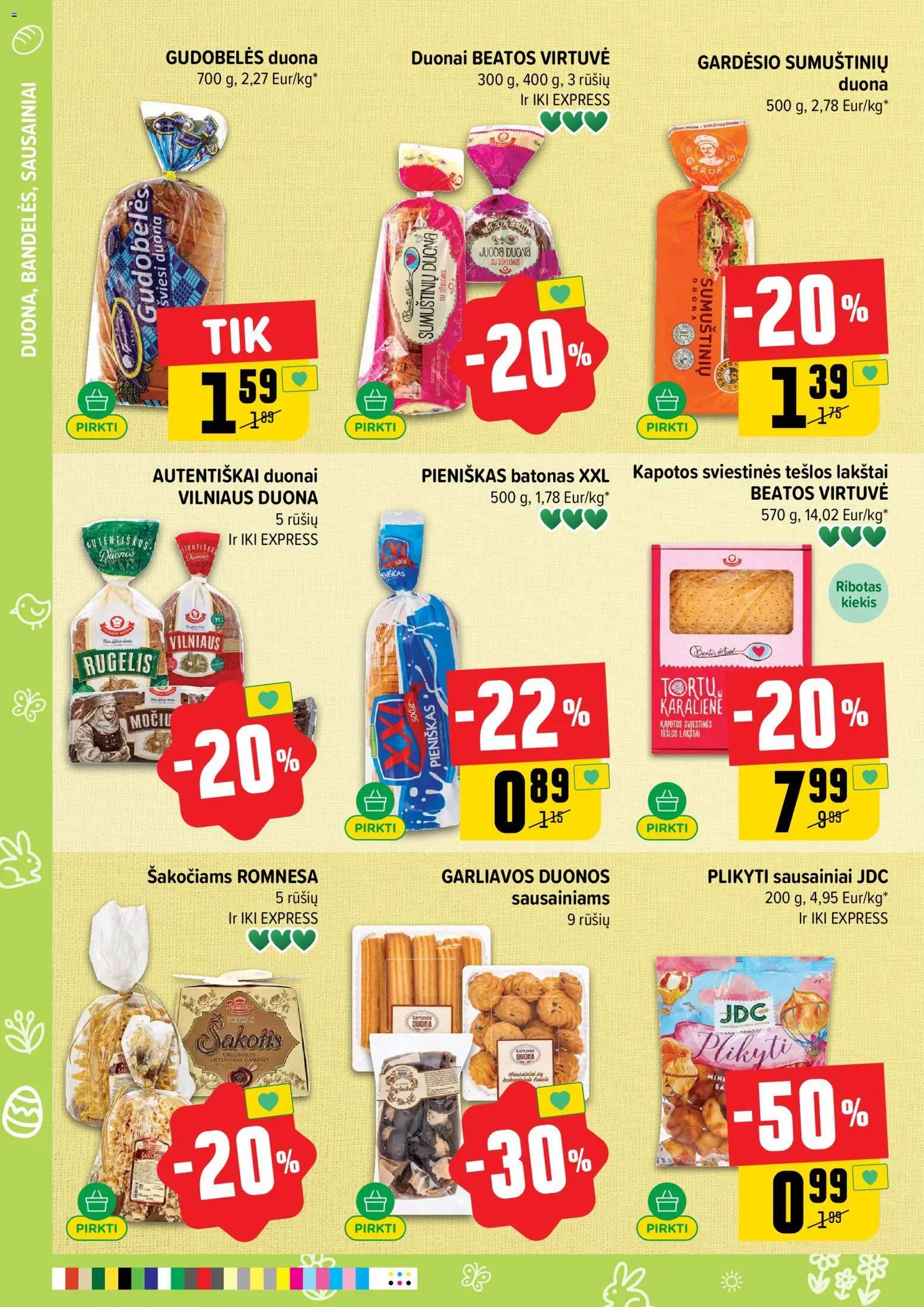 IKI akcijos nuo 30.03.2026 | Puslapis: 22 | Prekių: Sausainiai, Batonas, Duona