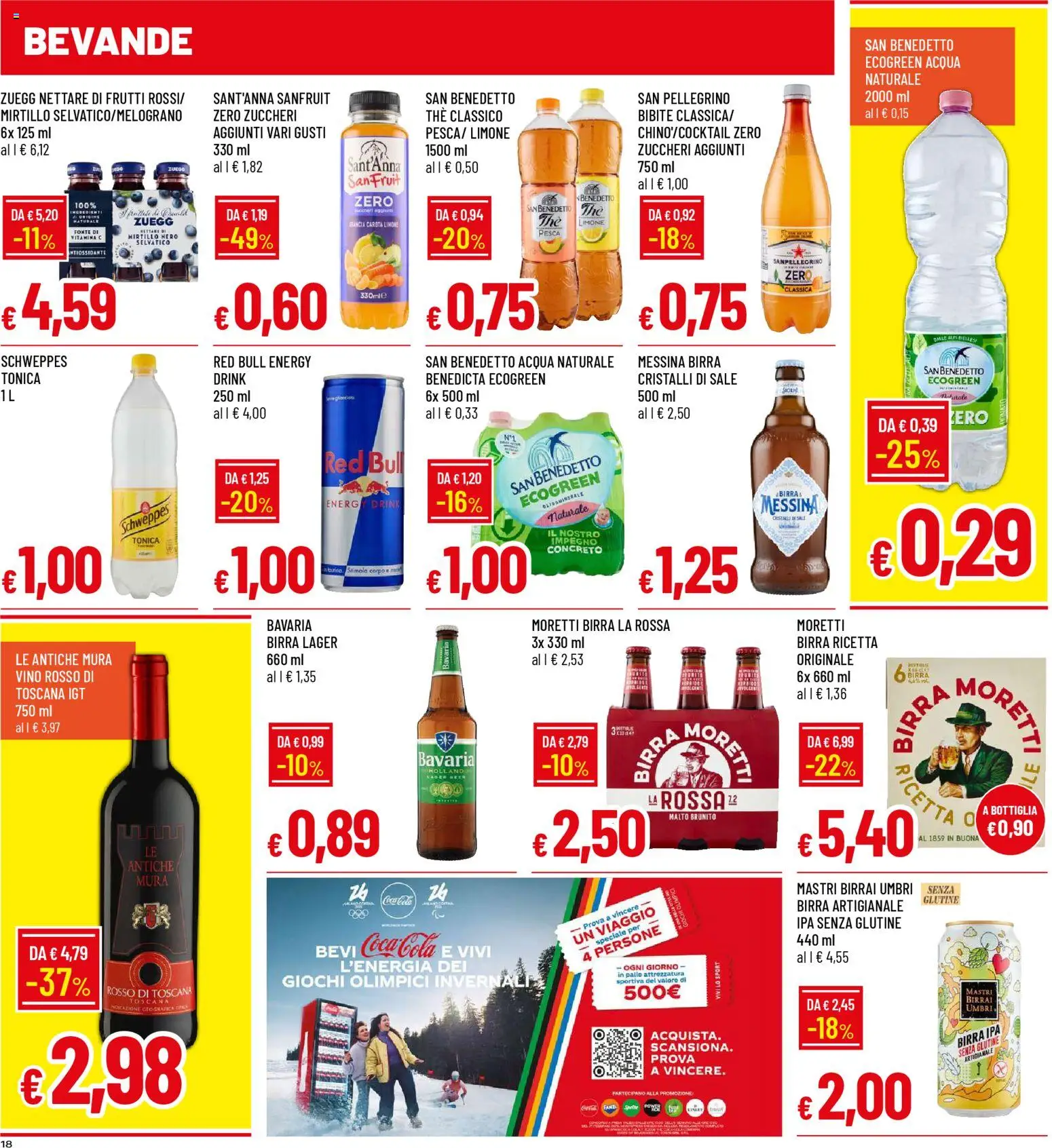 Volantino Galassia del 05.02.2026 | Pagina: 18 | Prodotti: Limone, Acqua naturale, Bibite, Coca Cola