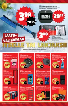 Tokmanni-mainoslehti voimassa 15.12.2025 alkaen | Sivu: 16 | Tuotteet: Varastohylly, Kangas, Kompressori, Näyttö