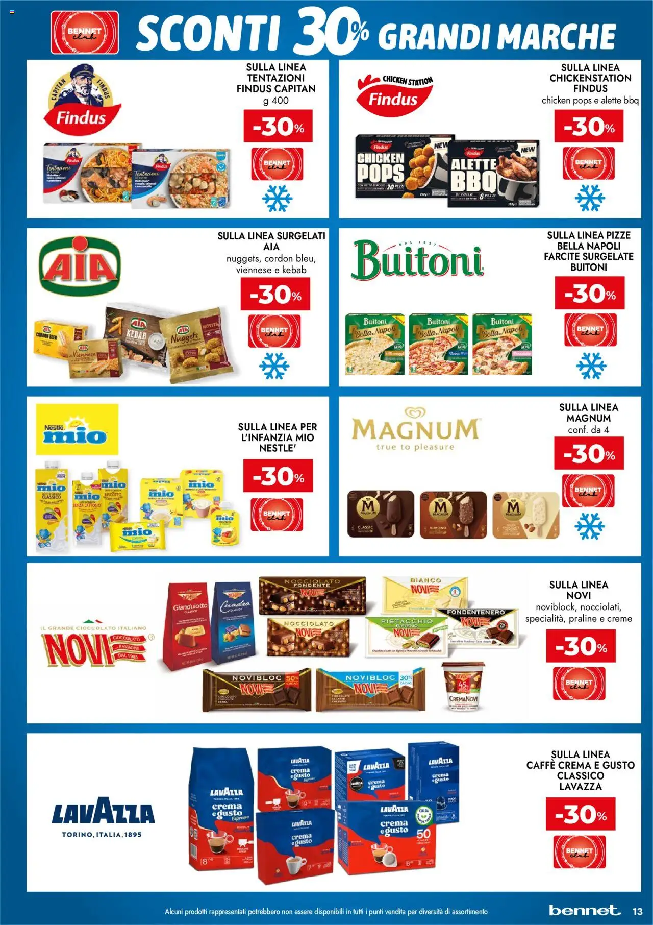 Volantino bennet del 11.09.2025 | Pagina: 13 | Prodotti: Caffè, Cioccolato, Nuggets, Lavazza