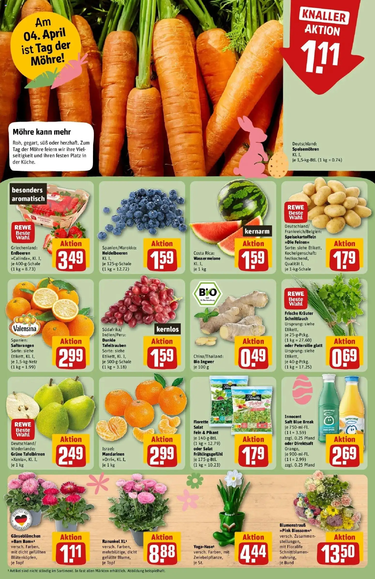 Rewe Prospekt Augsburg	 – gültig ab 30.03.2026 | Seite: 14 | Produkte: Mandarinen, Heidelbeeren, Petersilie, Salat