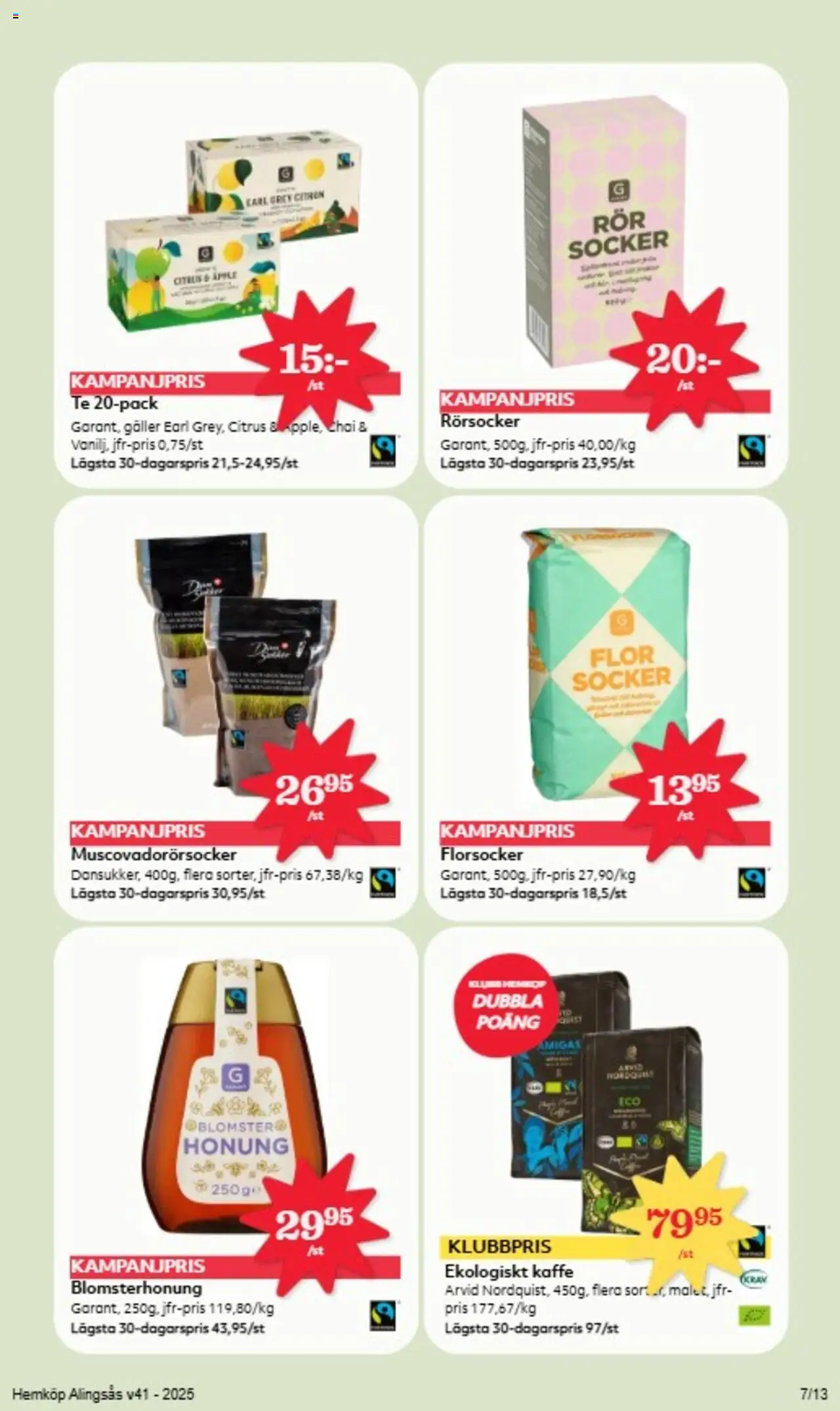 Hemköp reklamblad aktuell från 06.10.2025 | Sida: 7 | Produkter: Galler, Kaffe, Te, Citron