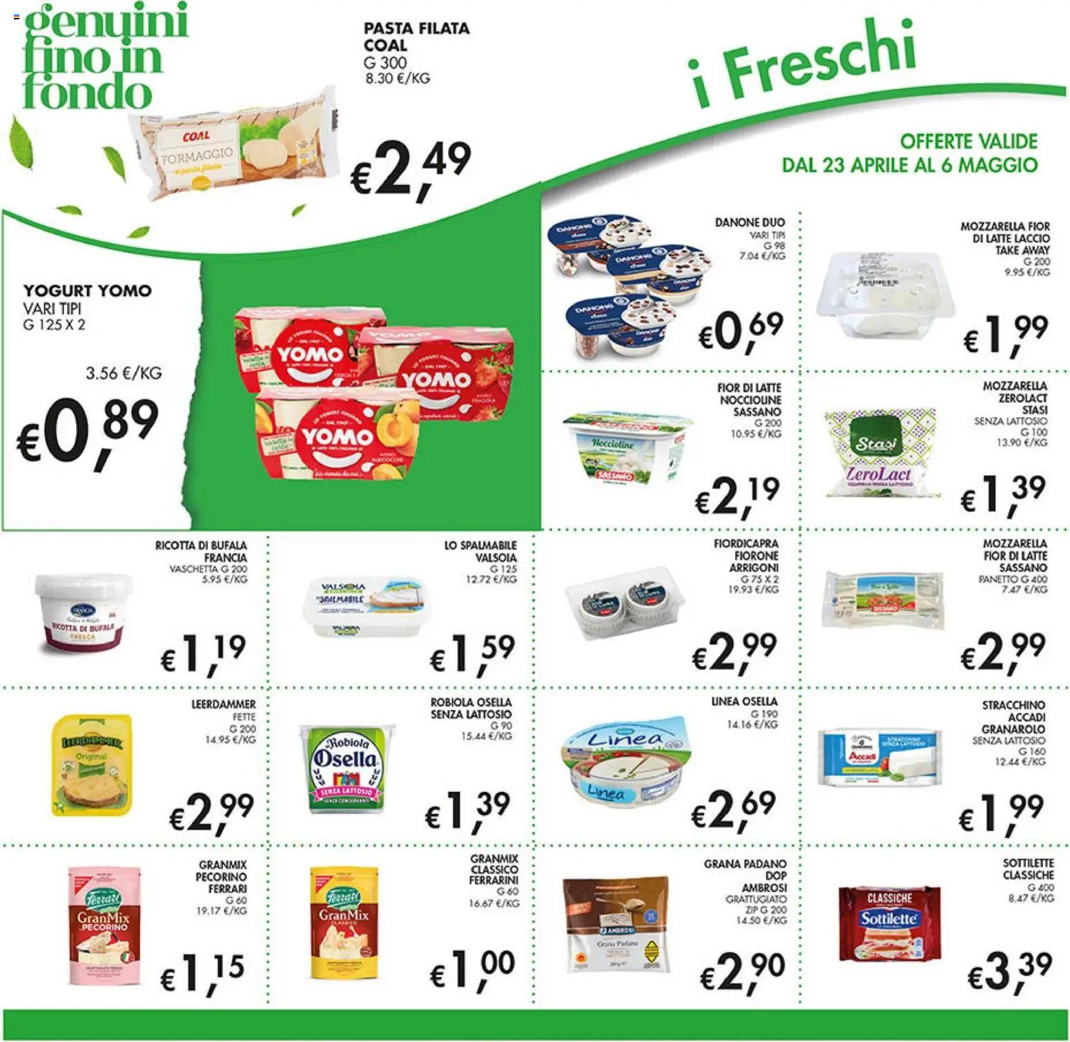 Volantino Coal del 23.04.2026 | Pagina: 14 | Prodotti: Yogurt, Noccioline, Latte, Ricotta