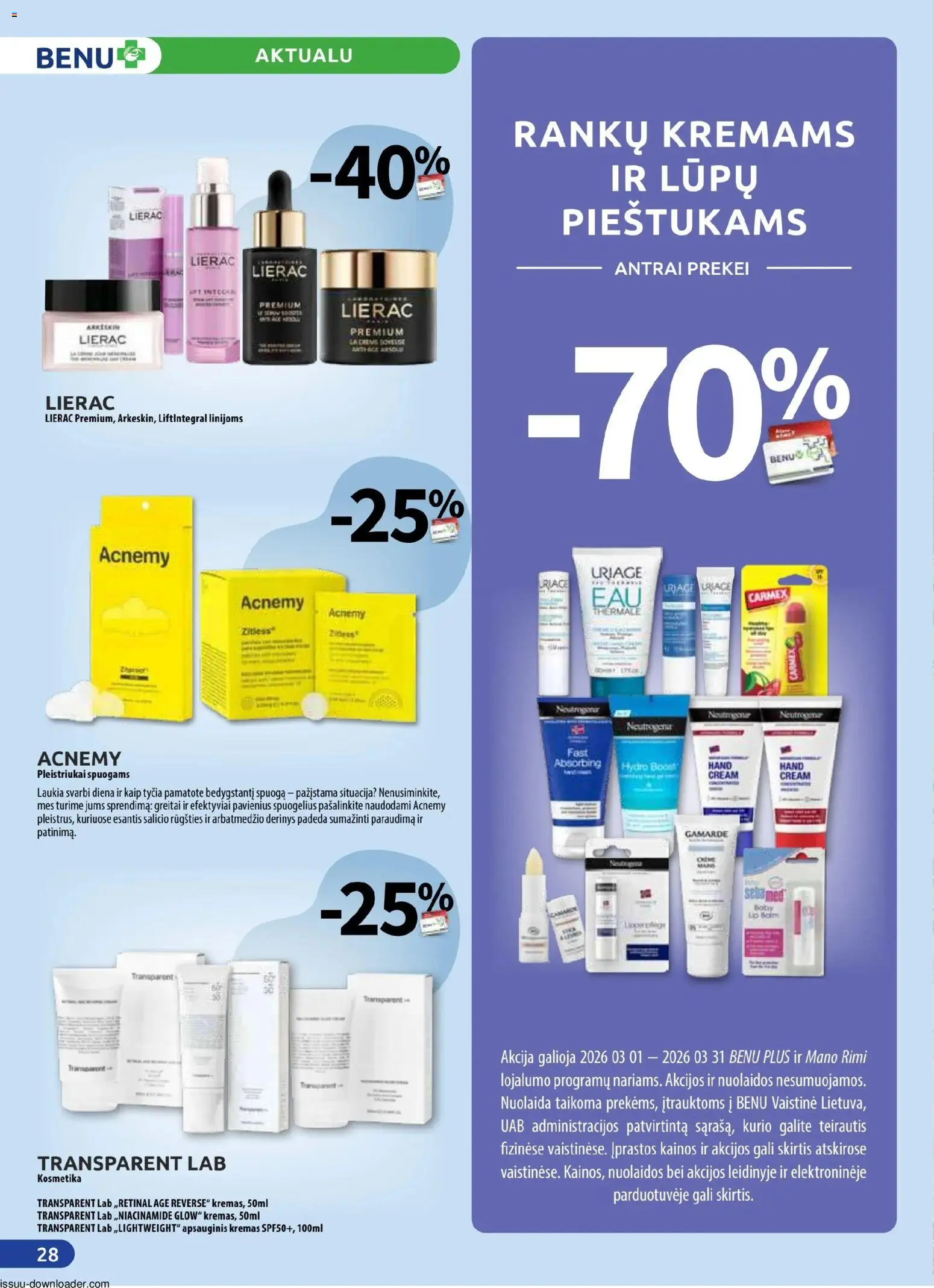 BENU akcijos nuo 01.03.2026 | Puslapis: 28 | Prekių: Kremas