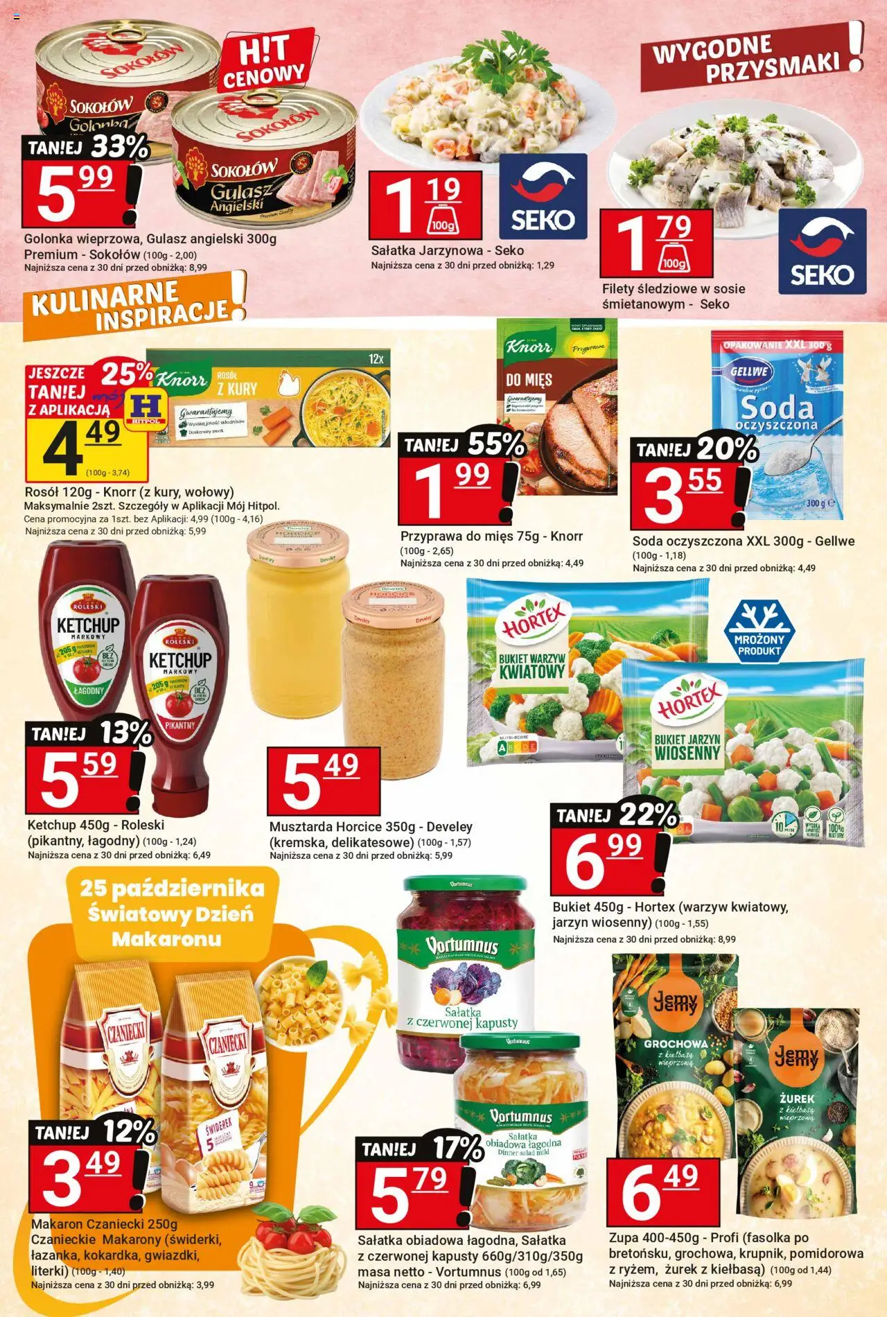 Hitpol Gazetka od 24.10.2025 | Strona: 6 | Produkty: Zurek, Makarony, Makaron, Sałatka