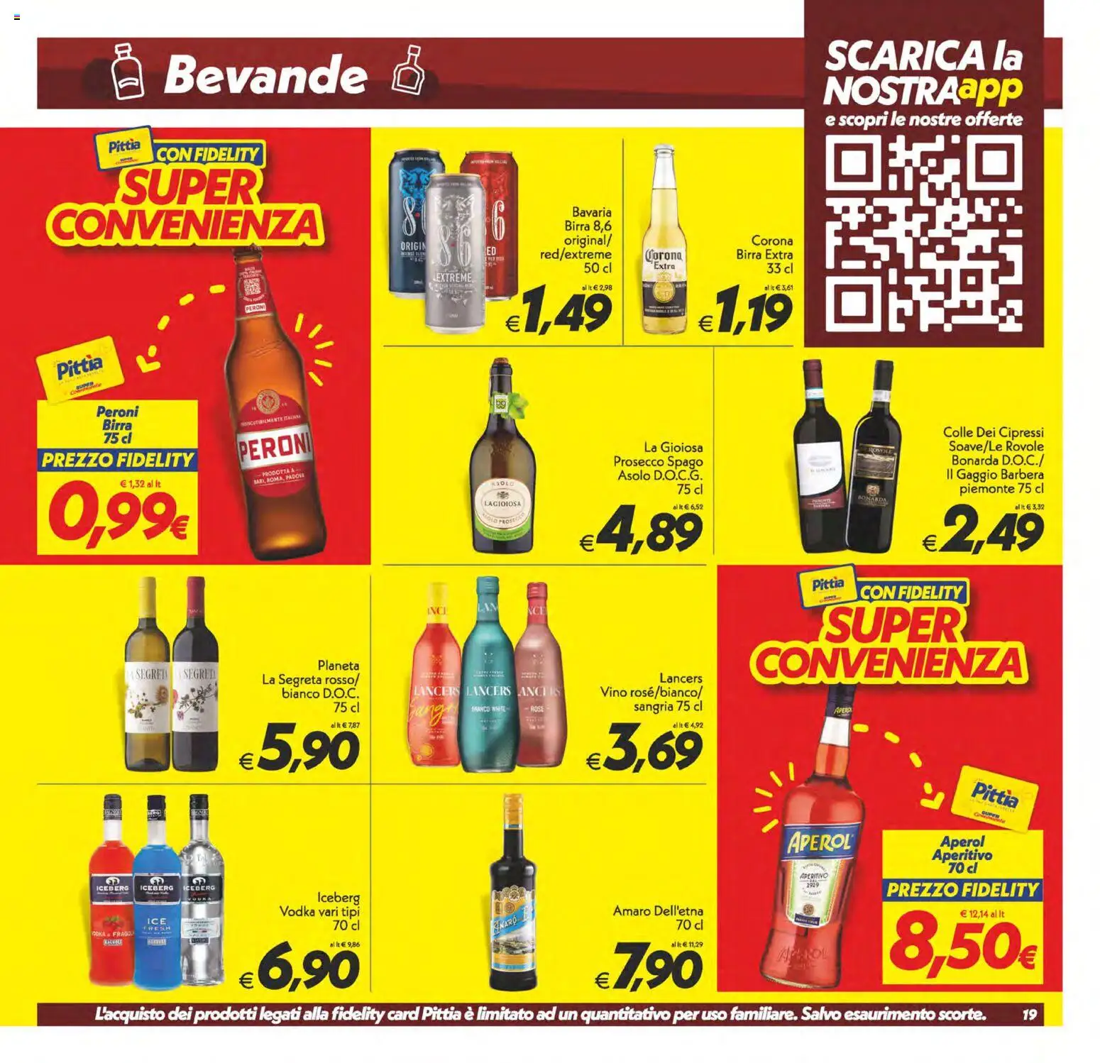 Volantino SuperConveniente del 17.04.2026 | Pagina: 19 | Prodotti: Birra, Prosecco, Aperol, Amaro