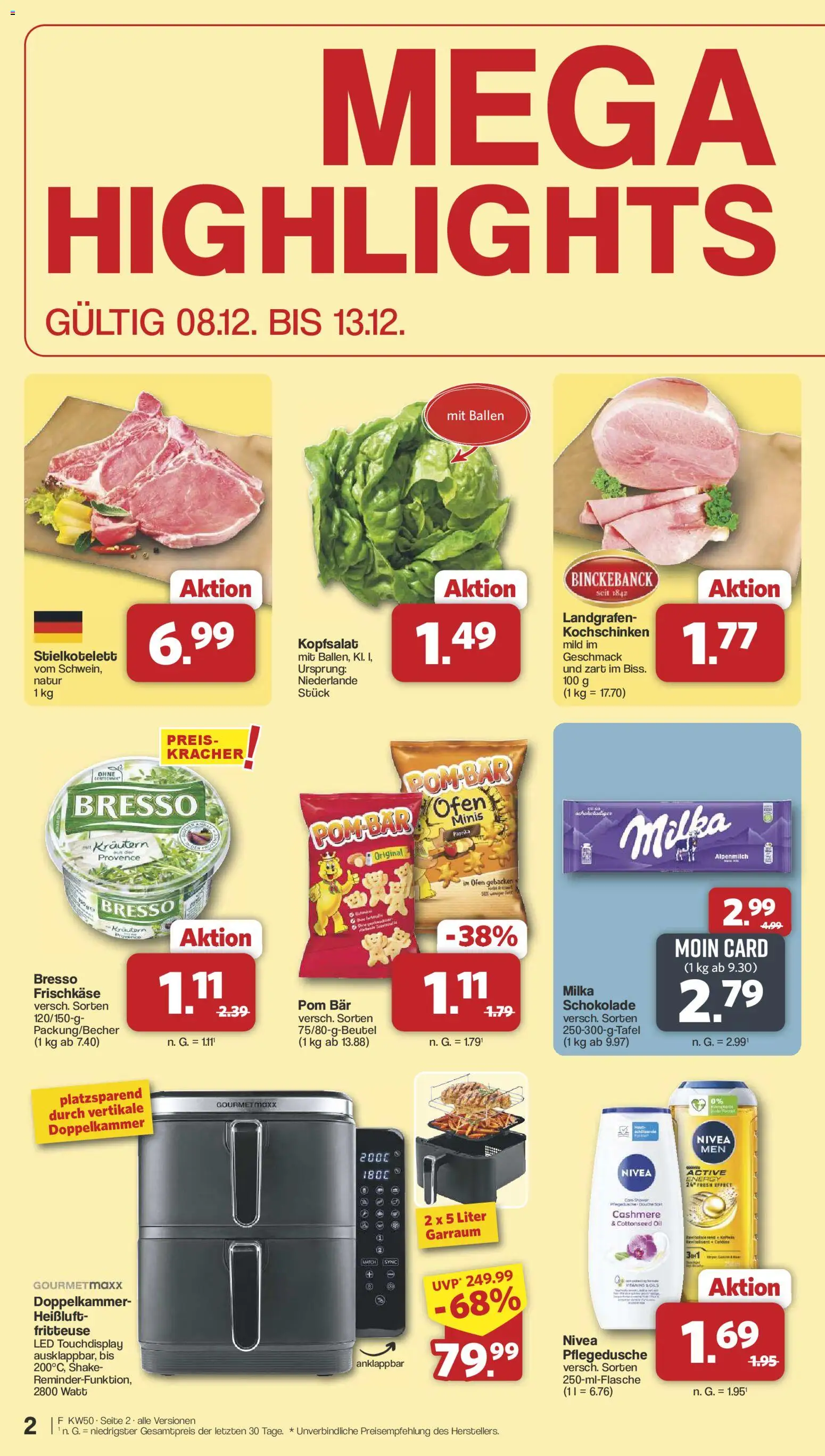 Famila Nordwest Prospekt 	 – gültig ab 08.12.2025 | Seite: 2 | Produkte: Ofen, Schokolade, Bresso, Fritteuse