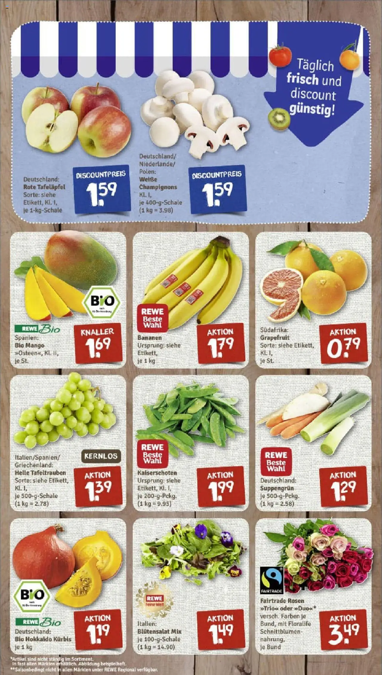 Rewe prospekt Emmerthal	 – gültig ab 28.09.2025 | Seite: 3 | Produkte: Bananen, Grapefruit, Mango, Kürbis