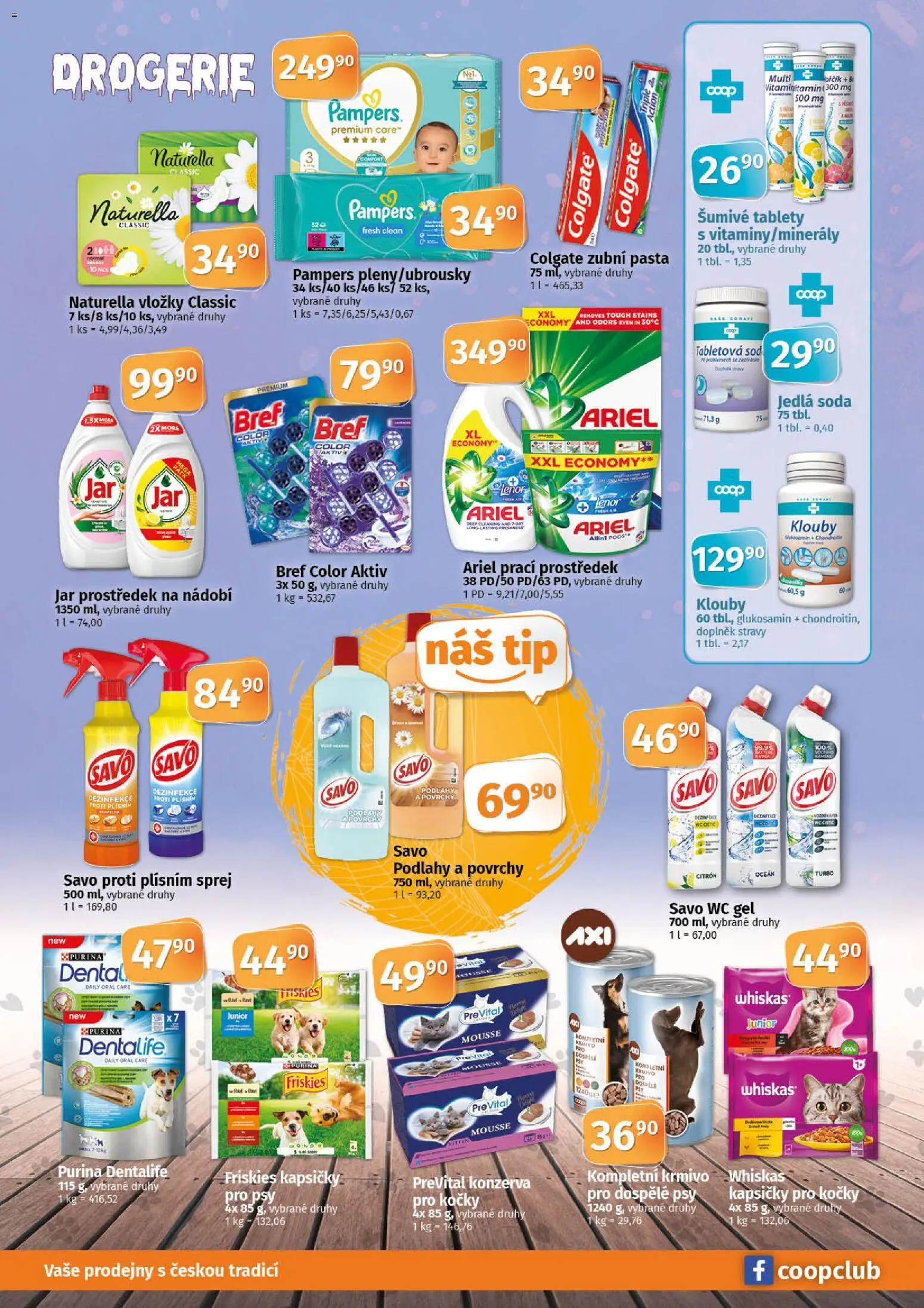 Coop leták - Tuty od 22.10.2025 | Strana: 8 | Produkty: Whiskas, Pampers, Ariel, Jedlá soda