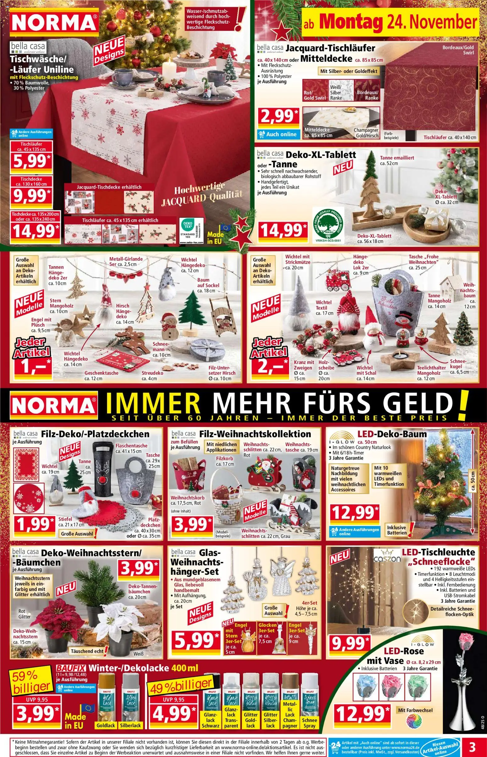 Norma - Black Friday – gültig ab 24.11.2025 | Seite: 3 | Produkte: Tasche, Batterien, Vase, Schal