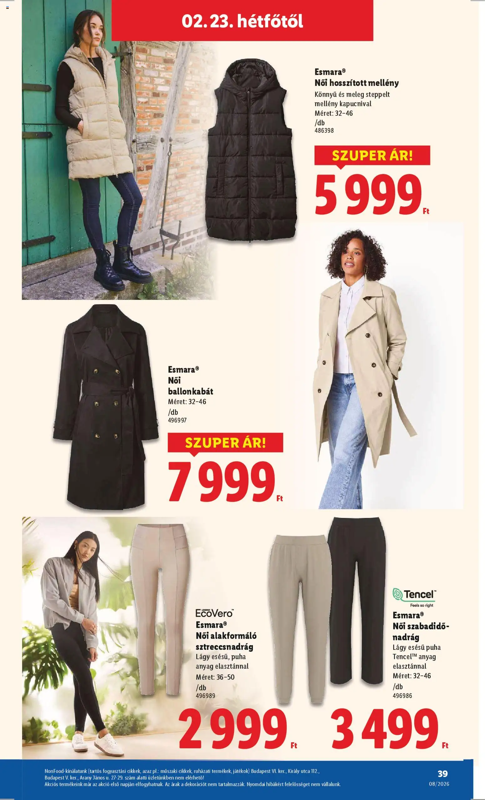 Lidl akciós ujság - amely érvényes a következő dátumtól: 19.02.2026 | Oldal: 39