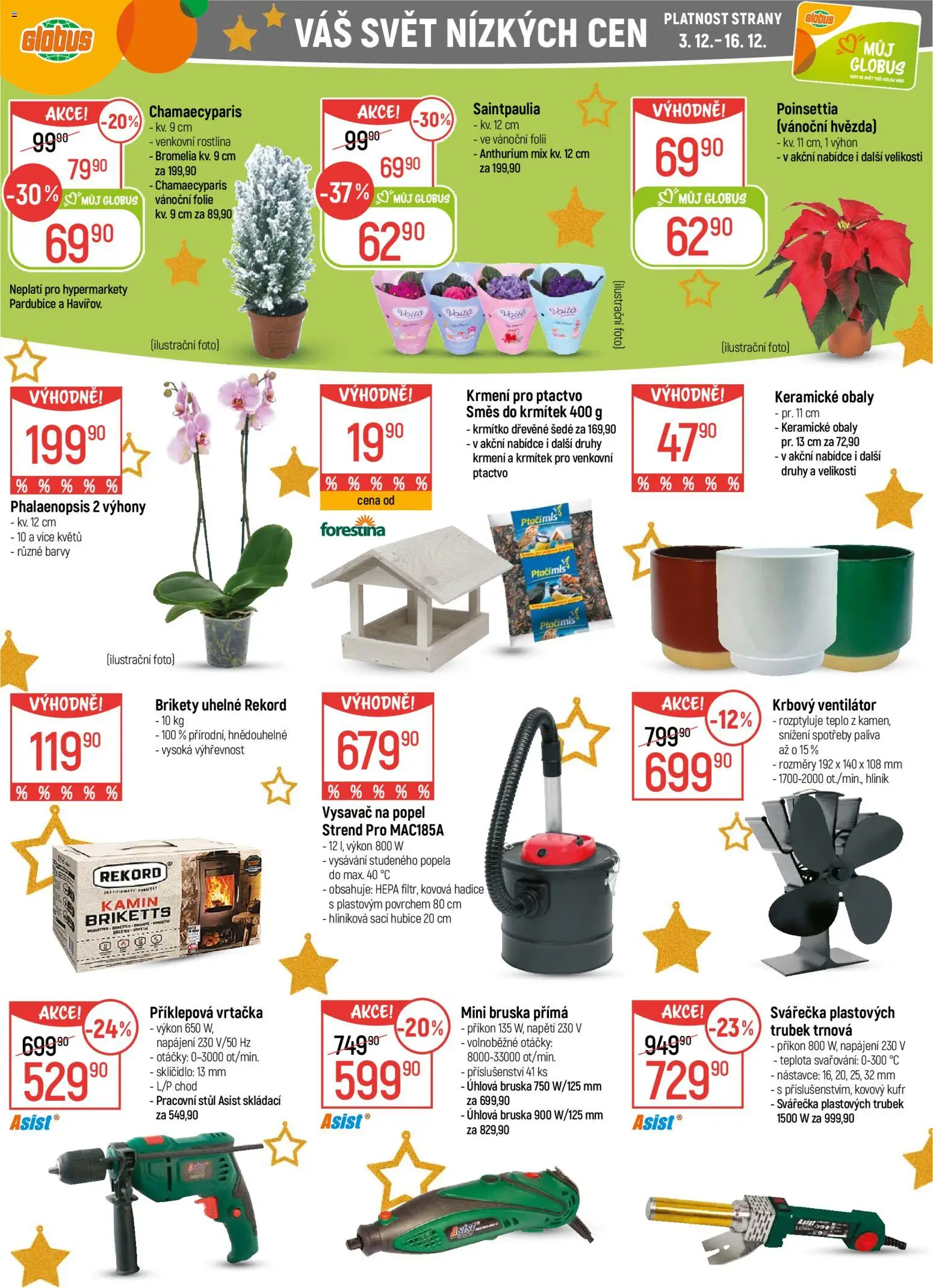 Globus leták - Opava od 03.12.2025 | Strana: 45 | Produkty: Brikety, Úhlová bruska, Svářečka plastových trubek, Vysavač na popel